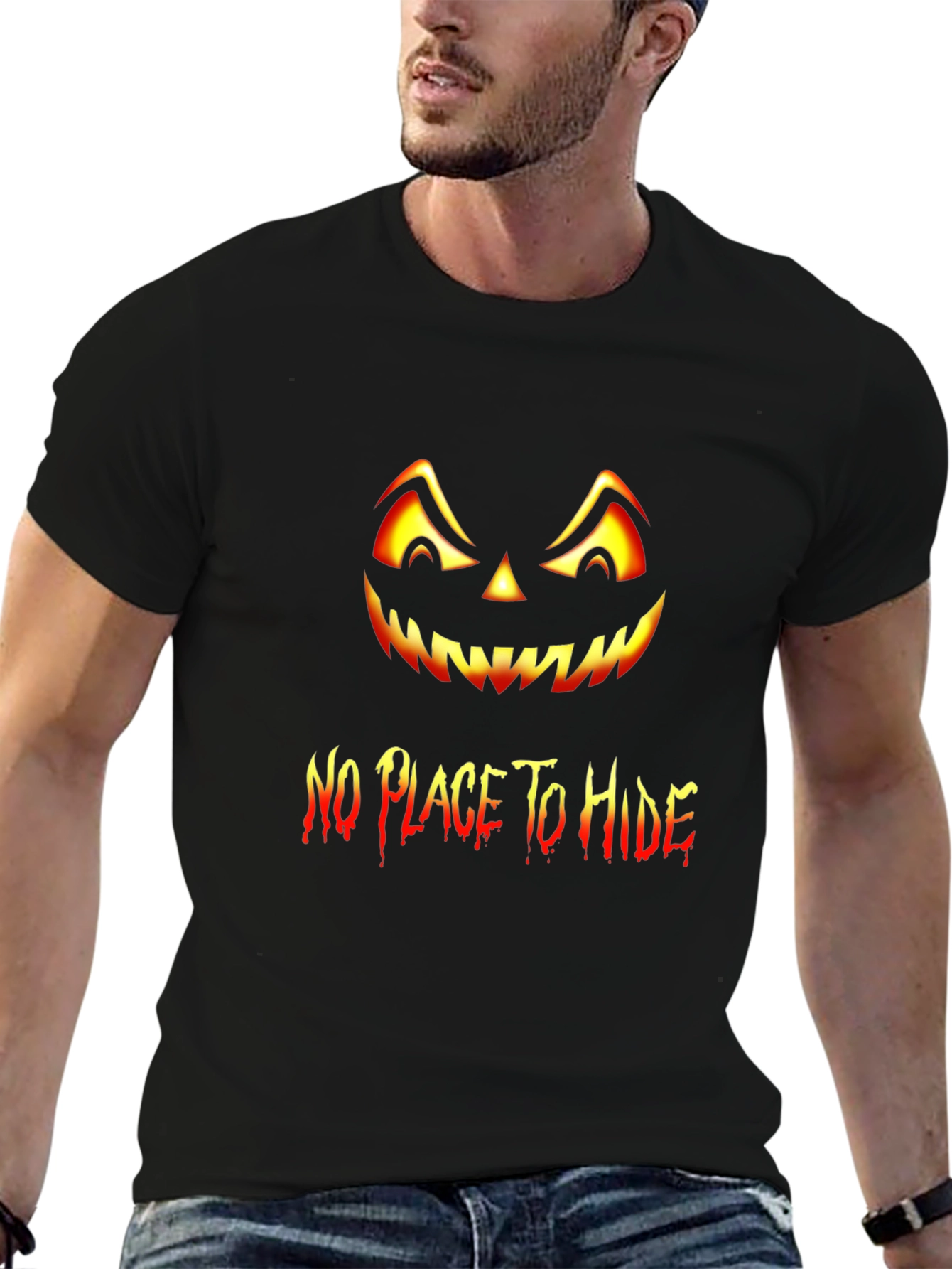 Halloween Graphic Tee - No Place To Hide