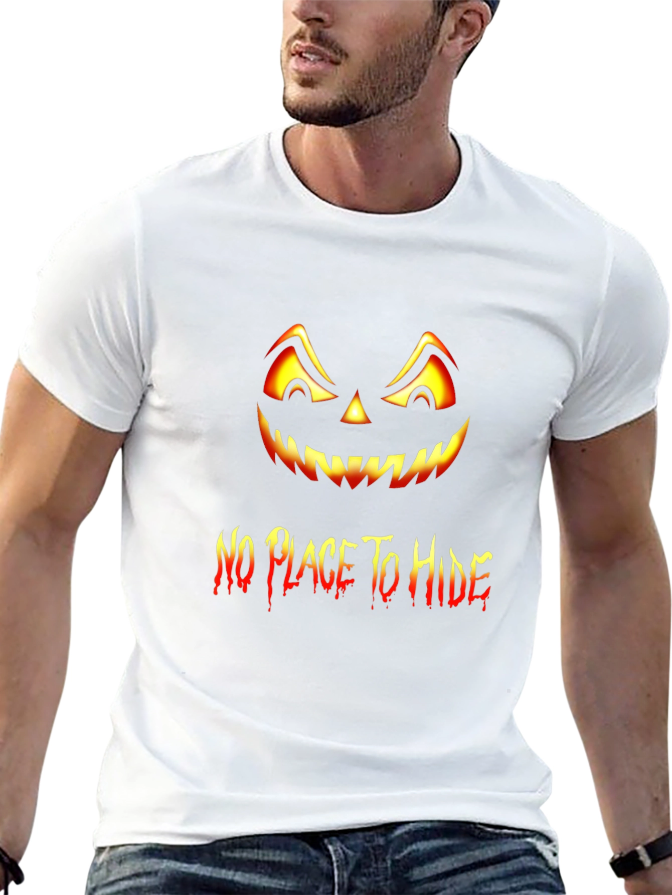 Halloween Graphic Tee - No Place To Hide