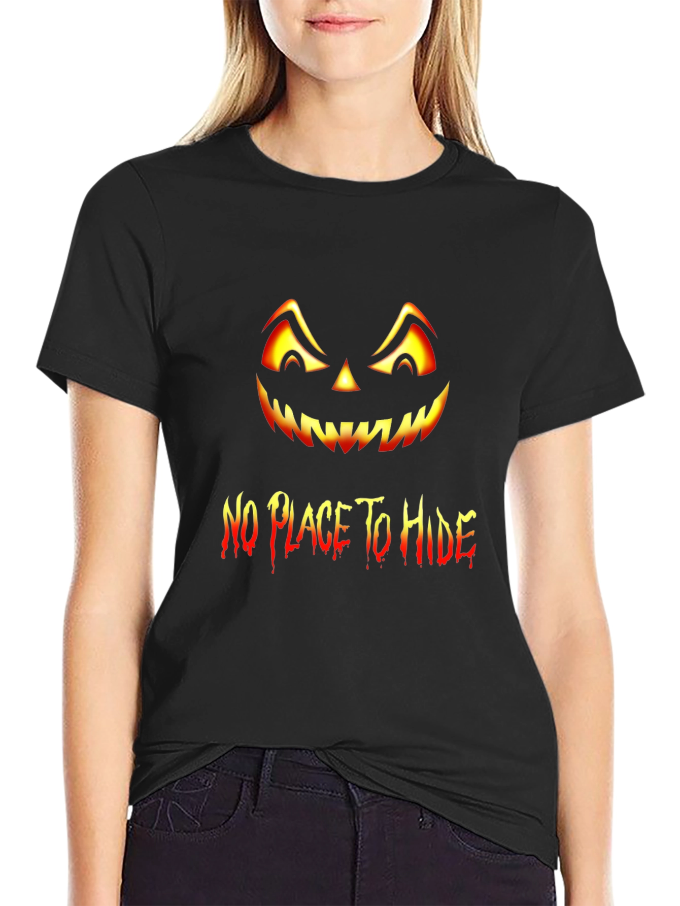 Halloween Graphic Tee - No Place To Hide