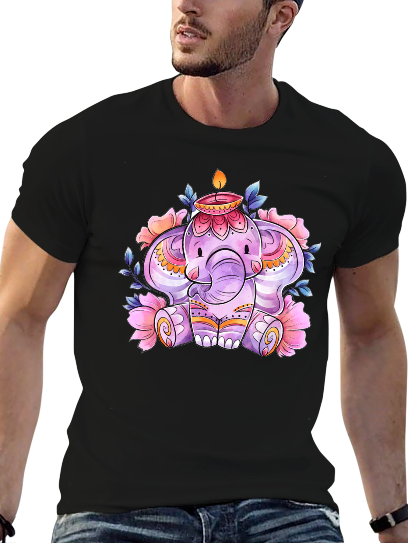 Elephant & Candle Graphic Tee