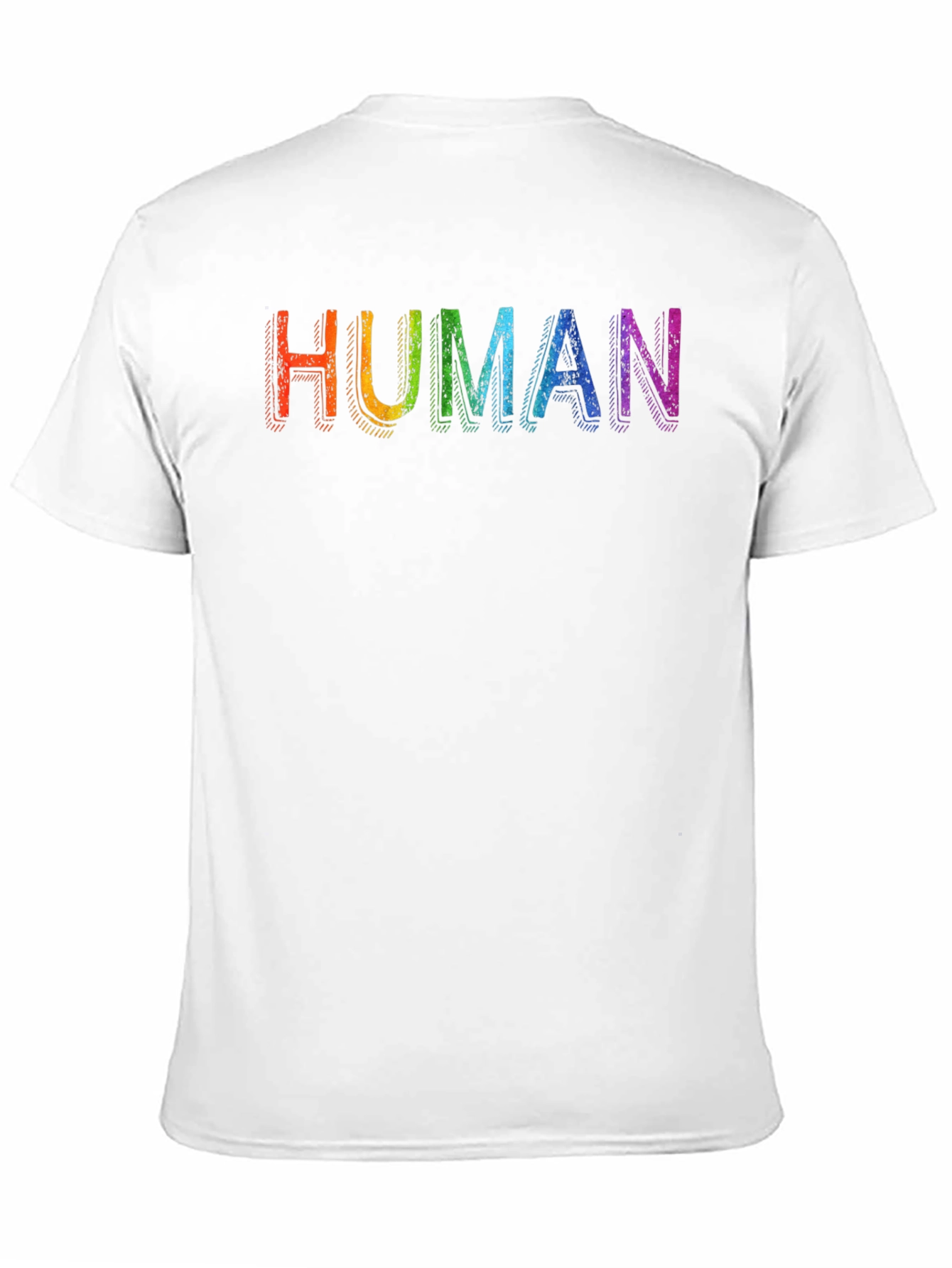 Rainbow HUMAN Graphic Black T-Shirt