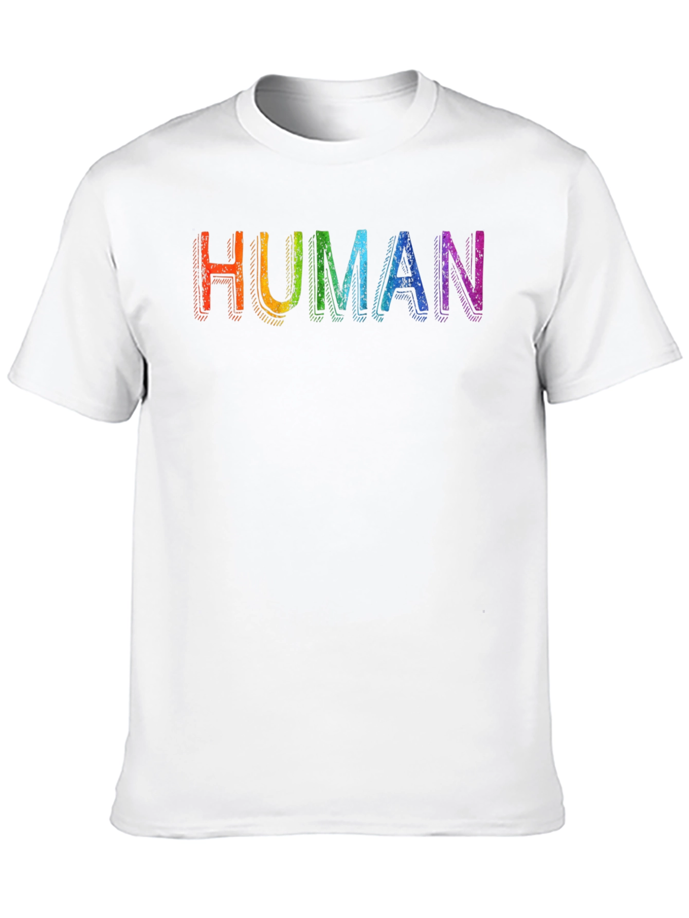 Rainbow HUMAN Graphic Black T-Shirt