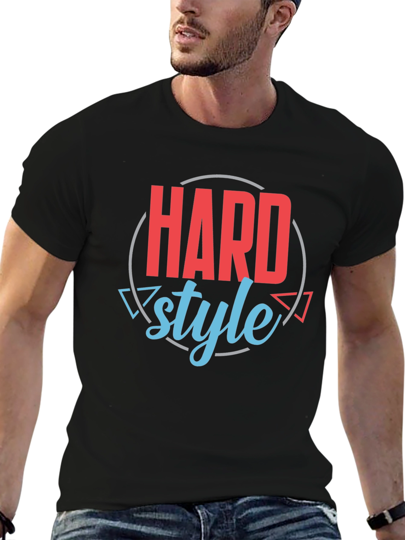 Hardstyle Graphic Print Black T-Shirt