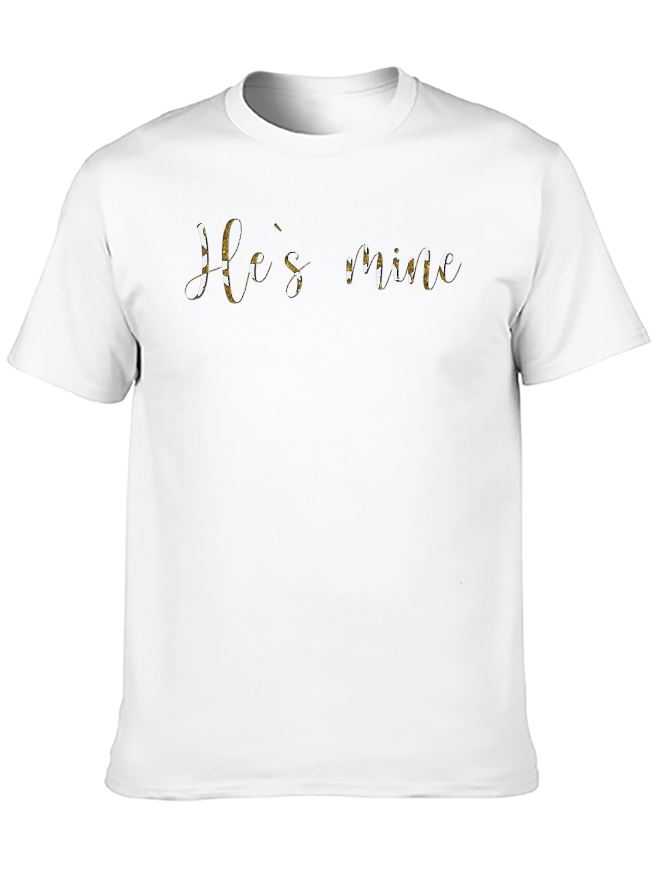 Hes Mine T-Shirt - Black Cotton Blend Tee