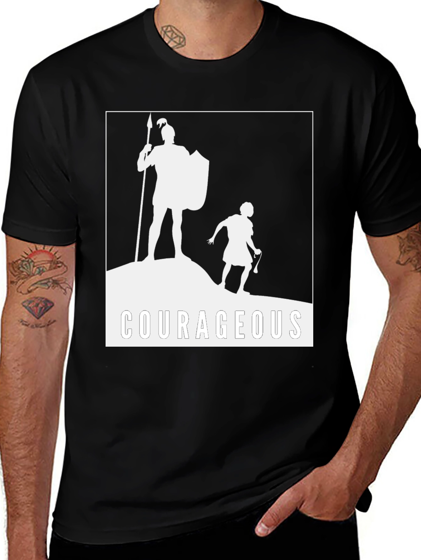 Courageous David and Goliath Graphic Tee