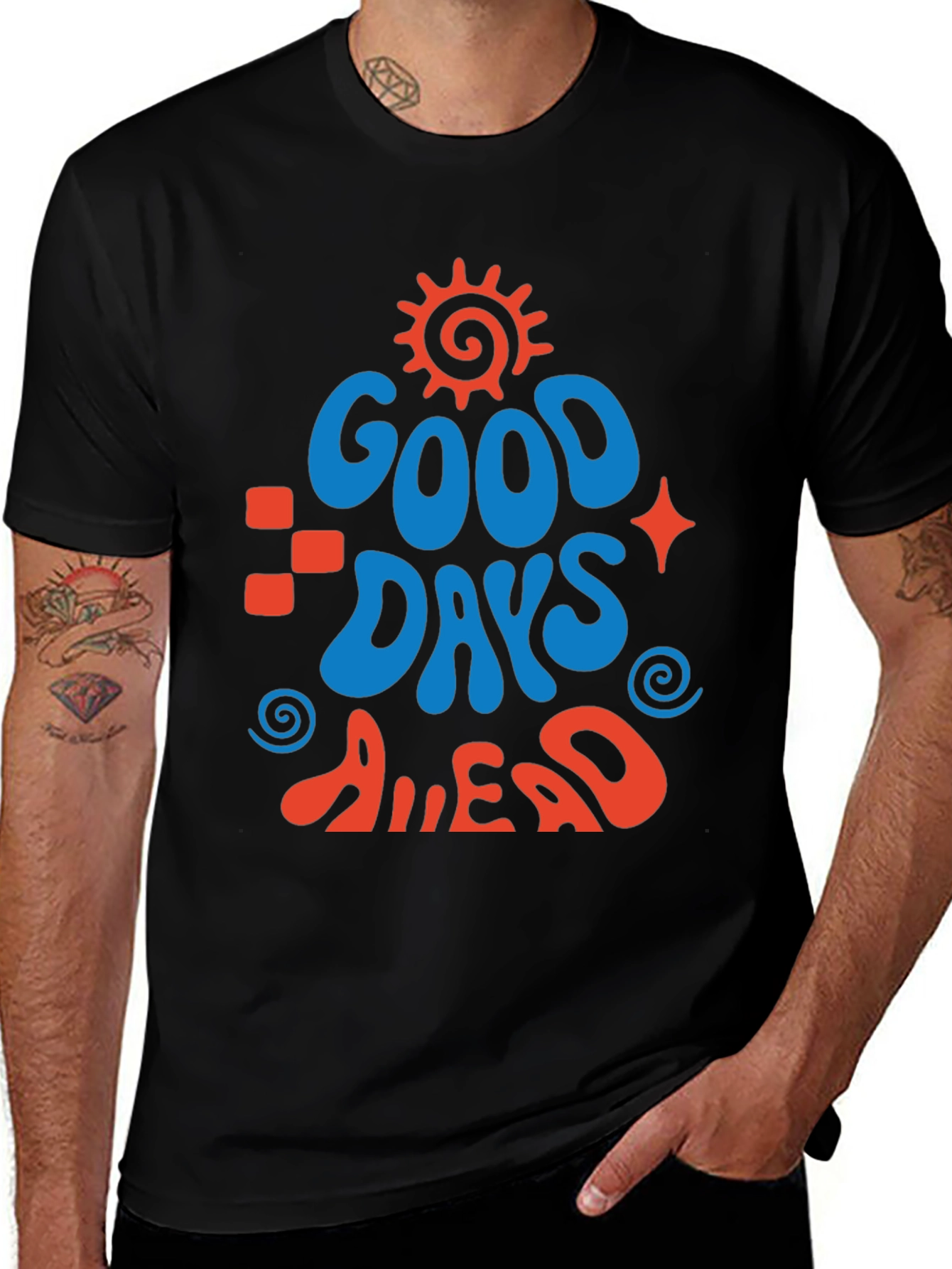 Good Days Ahead Graphic Tee - Retro Style