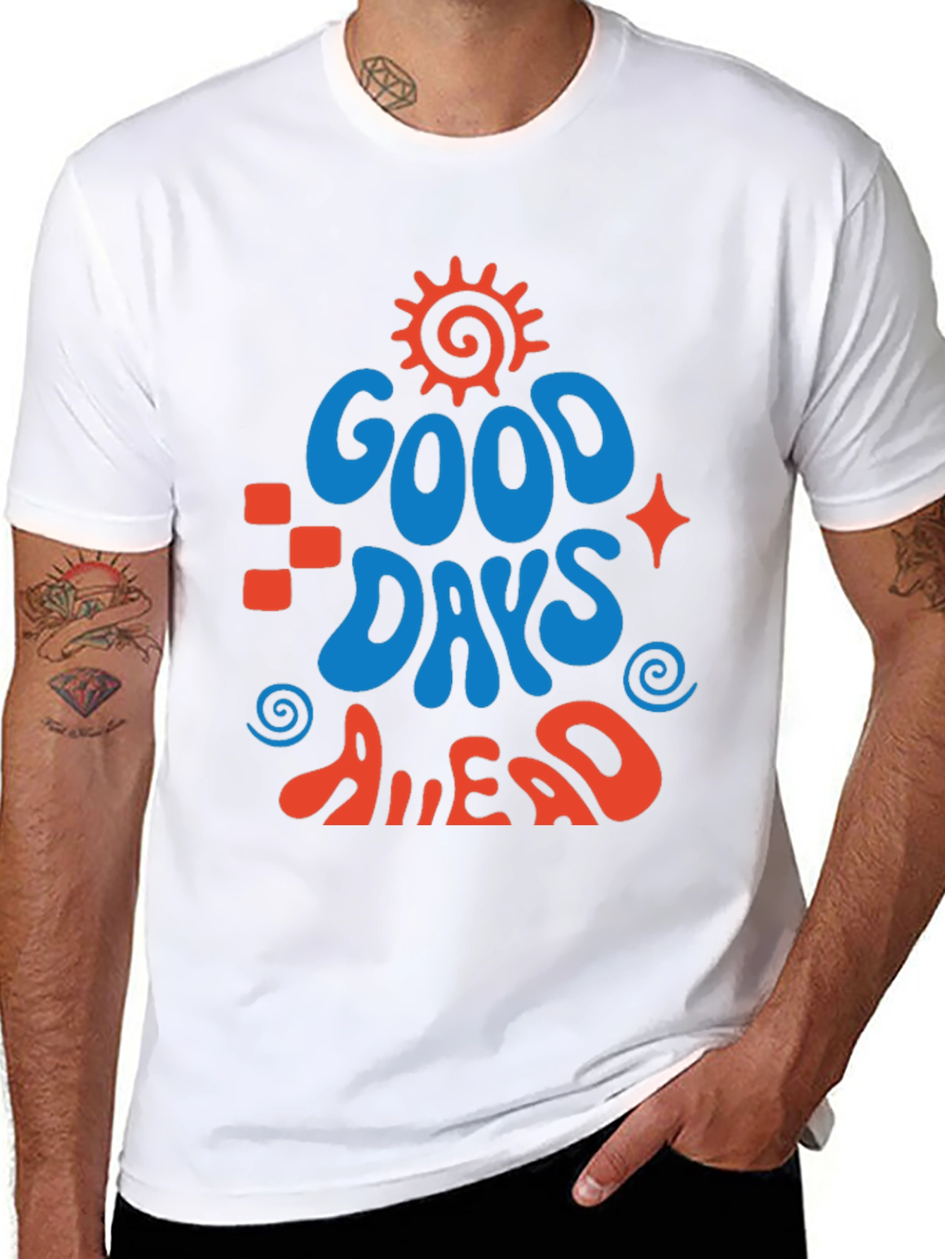 Good Days Ahead Graphic Tee - Retro Style