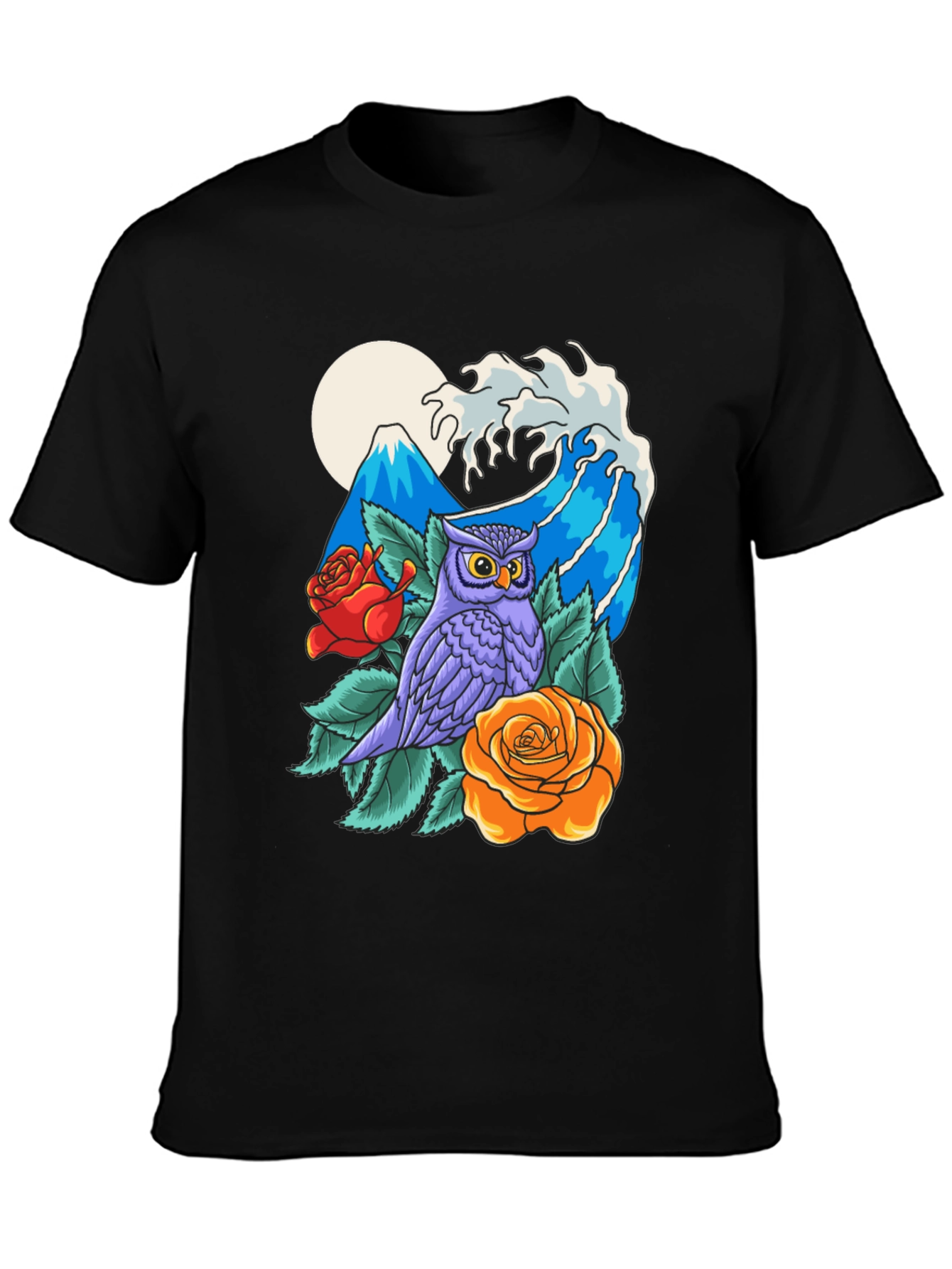 Owl Mountain Wave Graphic Tee