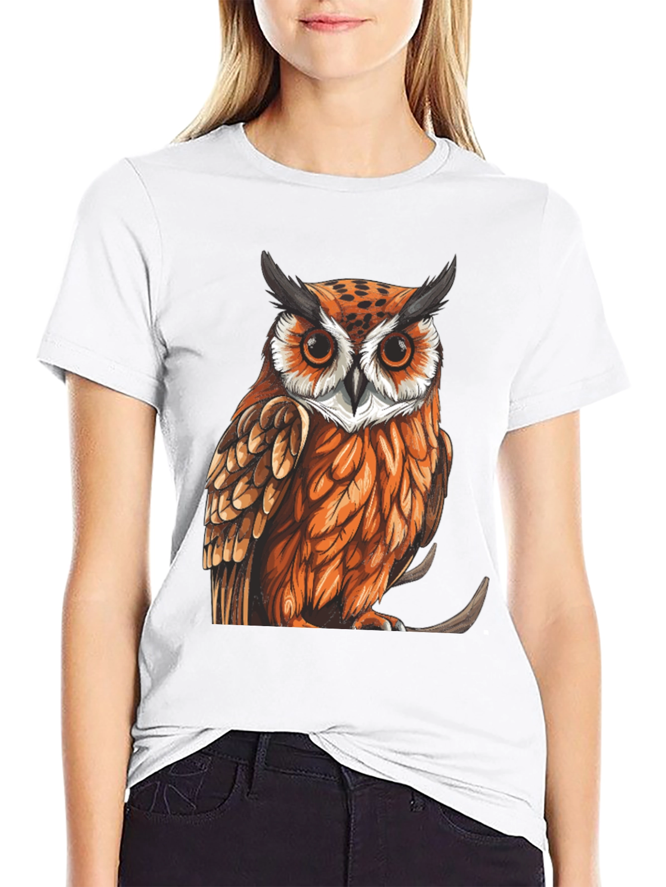 Owl Graphic Print T-Shirt