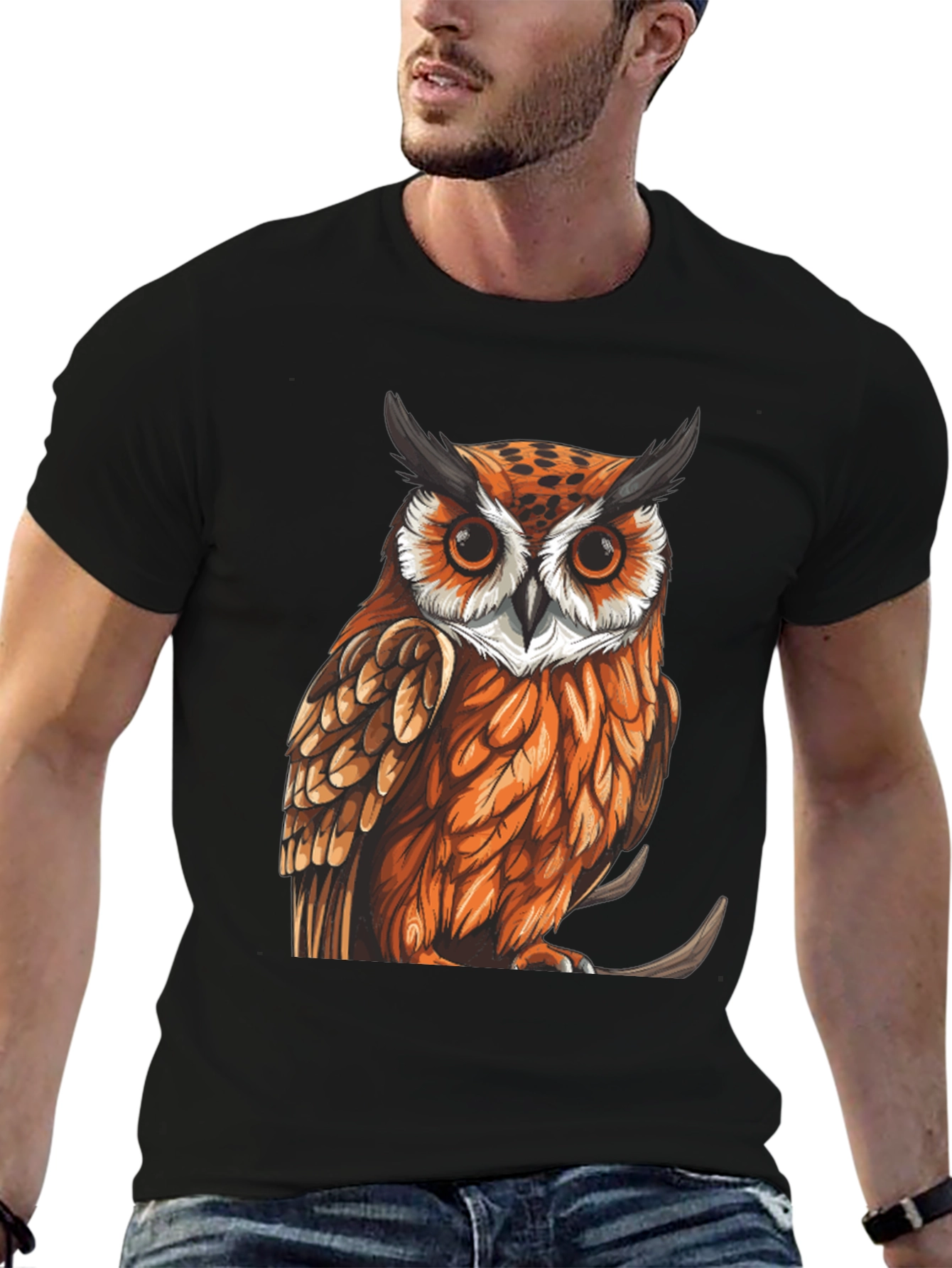 Owl Graphic Print T-Shirt