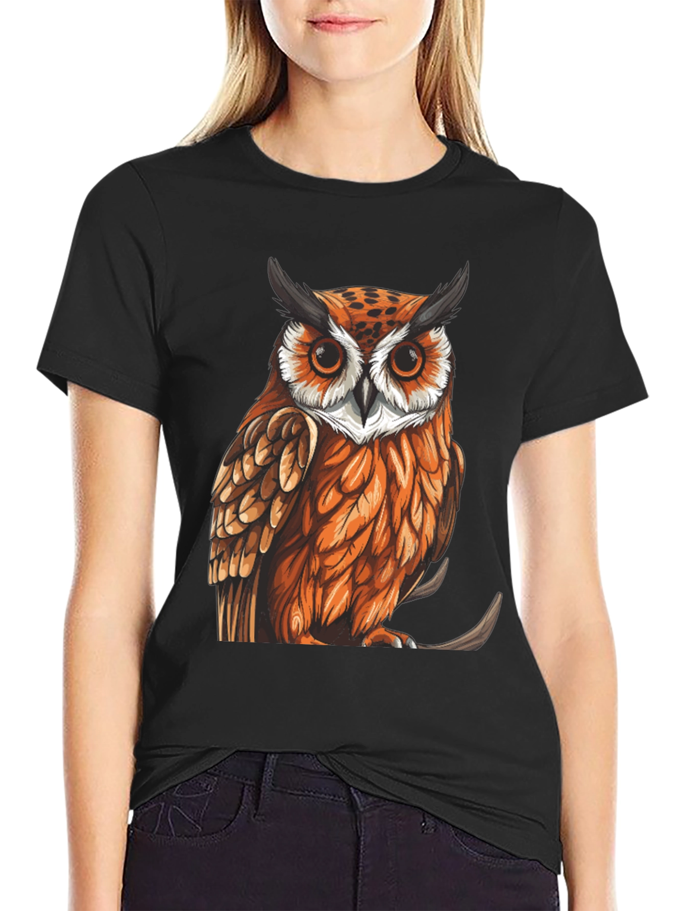 Owl Graphic Print T-Shirt