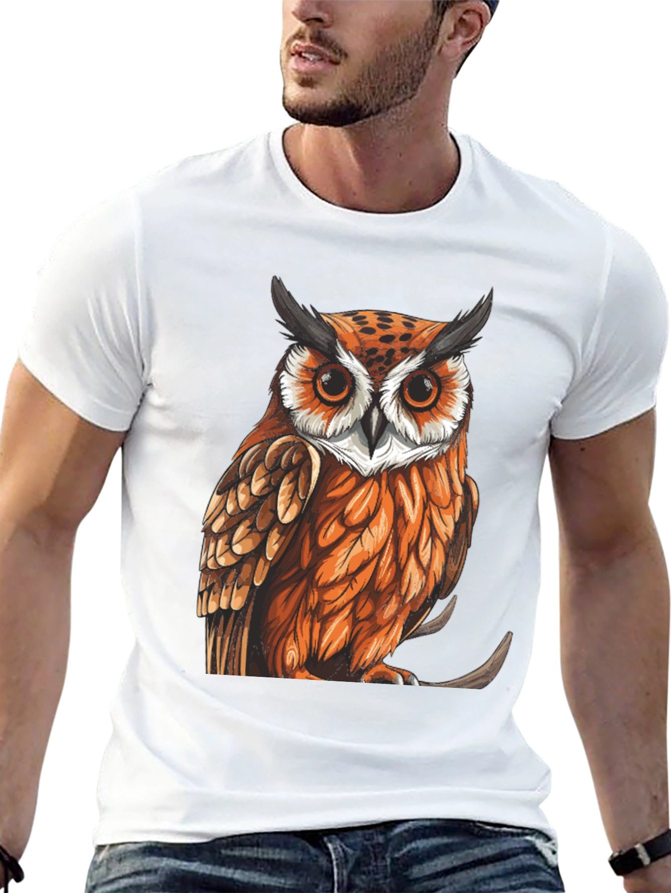 Owl Graphic Print T-Shirt