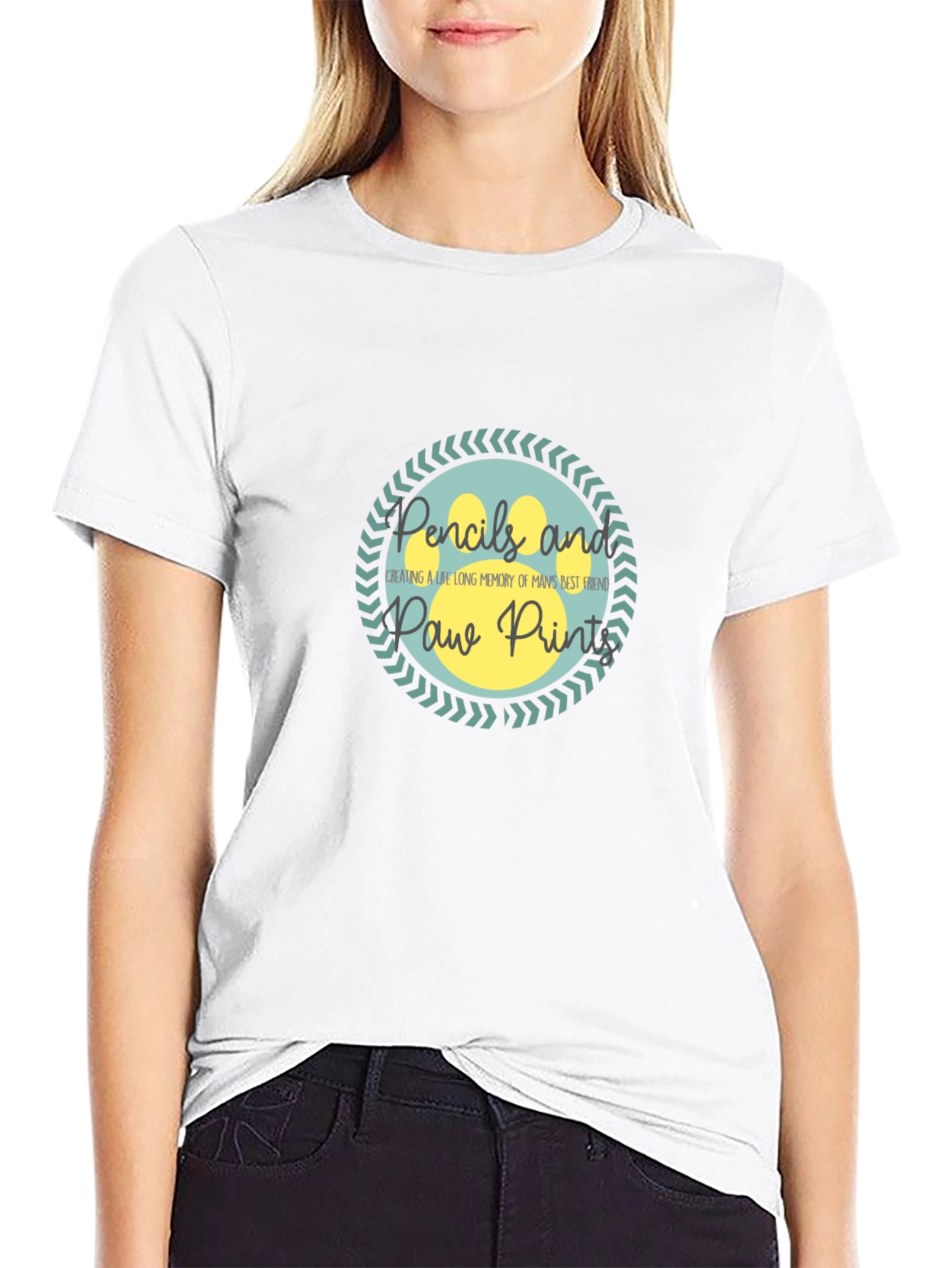 Pencils and Paw Prints T-Shirt