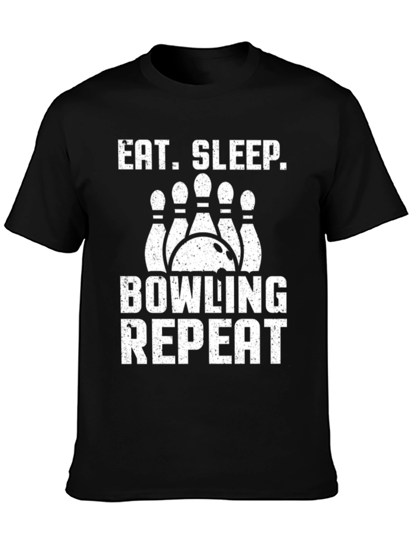 Eat Sleep Bowling Repeat Graphic Tee