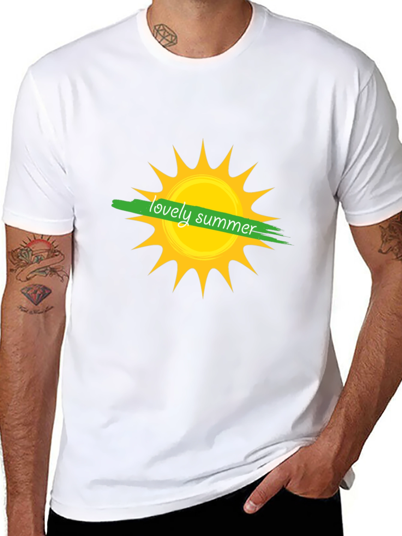 Lovely Summer Graphic T-Shirt - Black