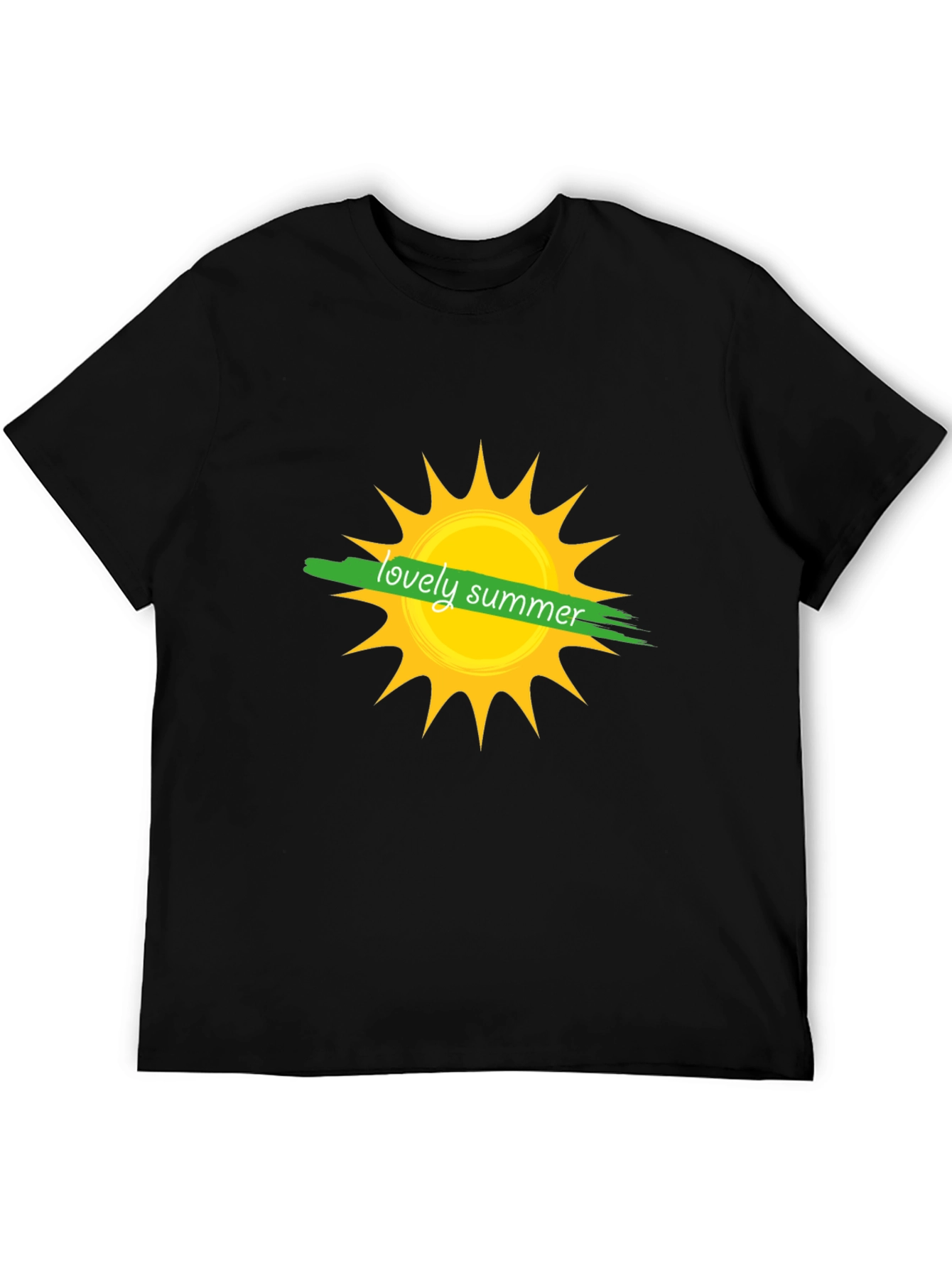 Lovely Summer Graphic T-Shirt - Black