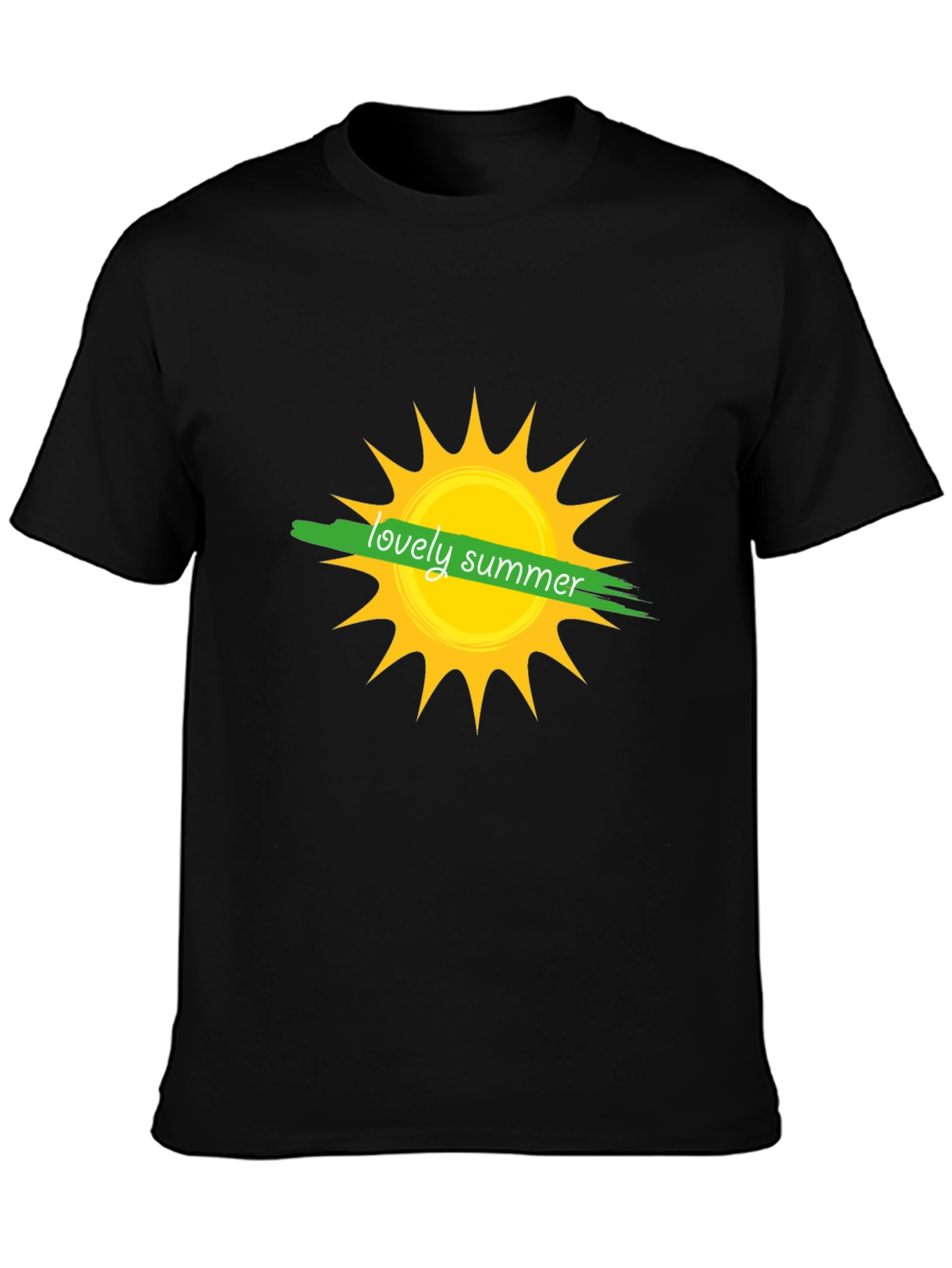 Lovely Summer Graphic T-Shirt - Black