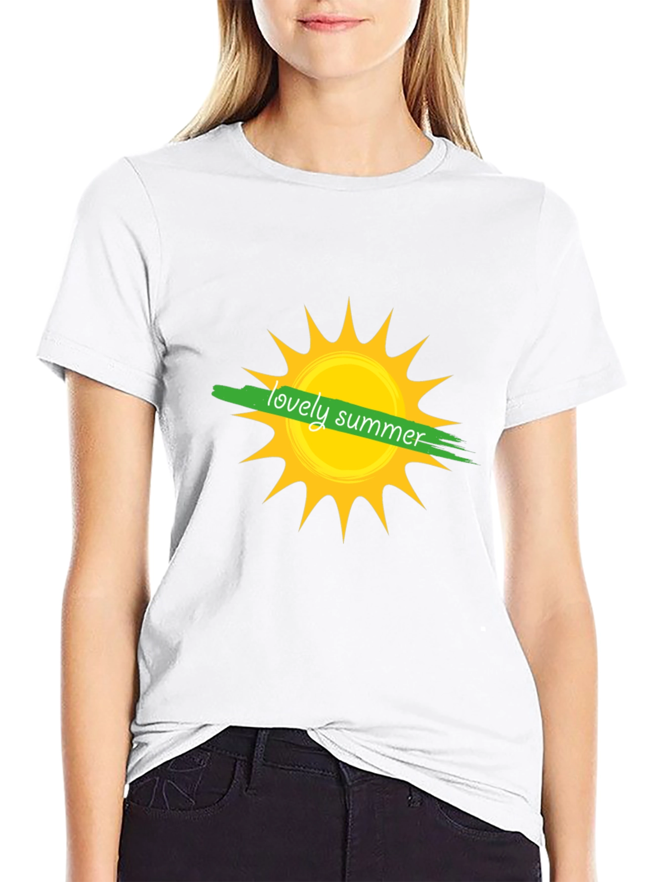 Lovely Summer Graphic T-Shirt - Black