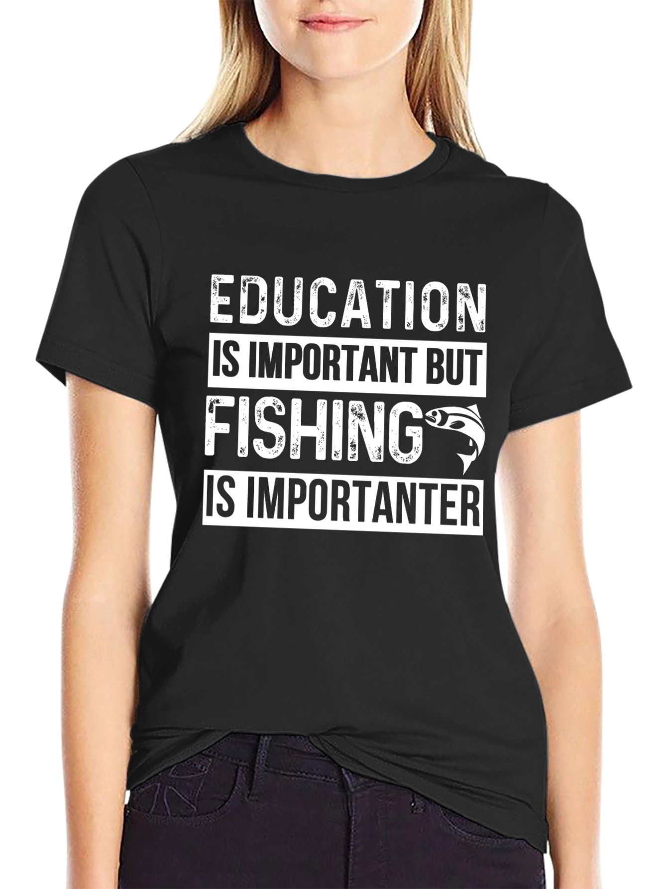 Funny Fishing T-Shirt - Education is Importanter