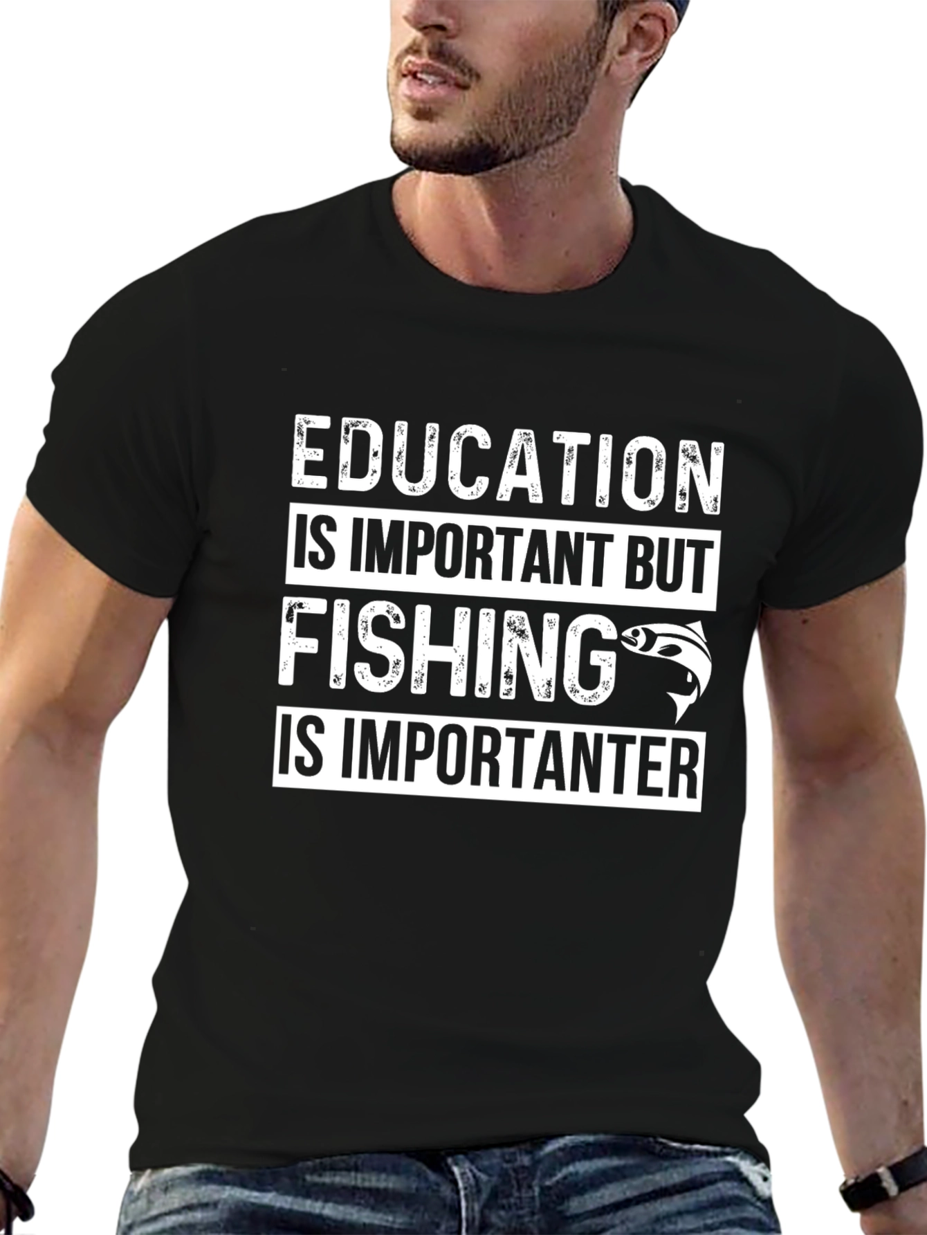 Funny Fishing T-Shirt - Education is Importanter
