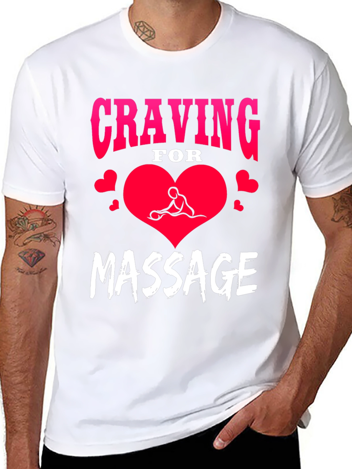 Craving for Massage Black T-Shirt