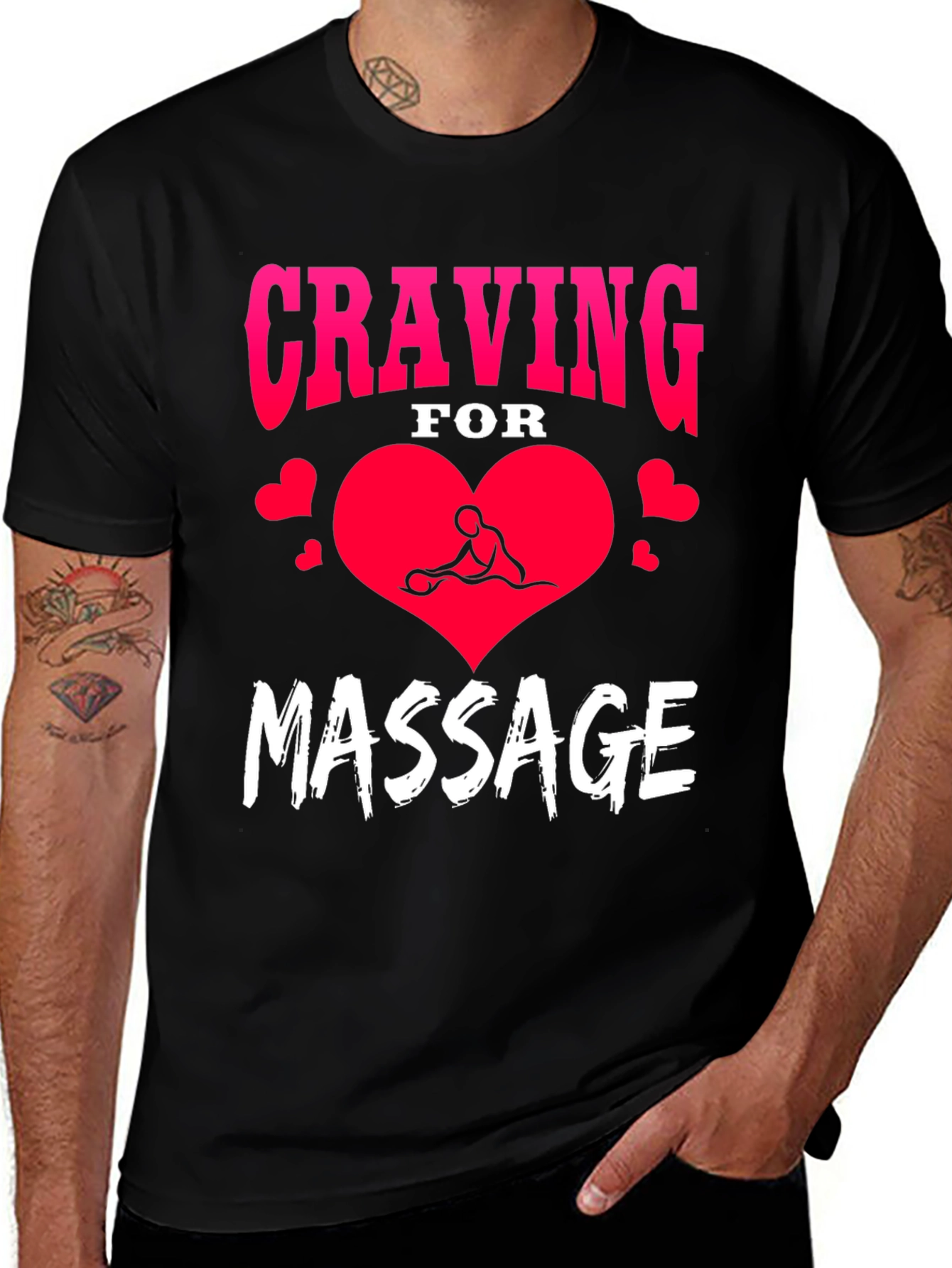 Craving for Massage Black T-Shirt
