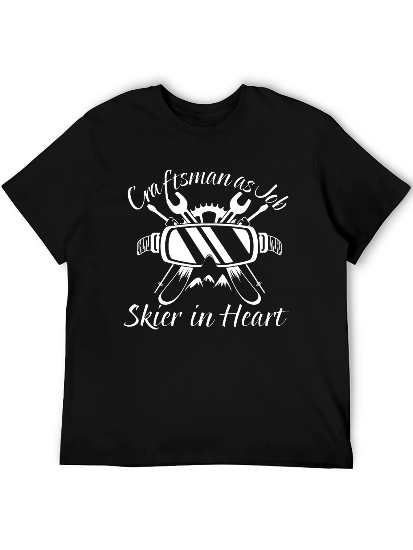Craftsman Skier T-Shirt - Job & Heart Graphic Tee