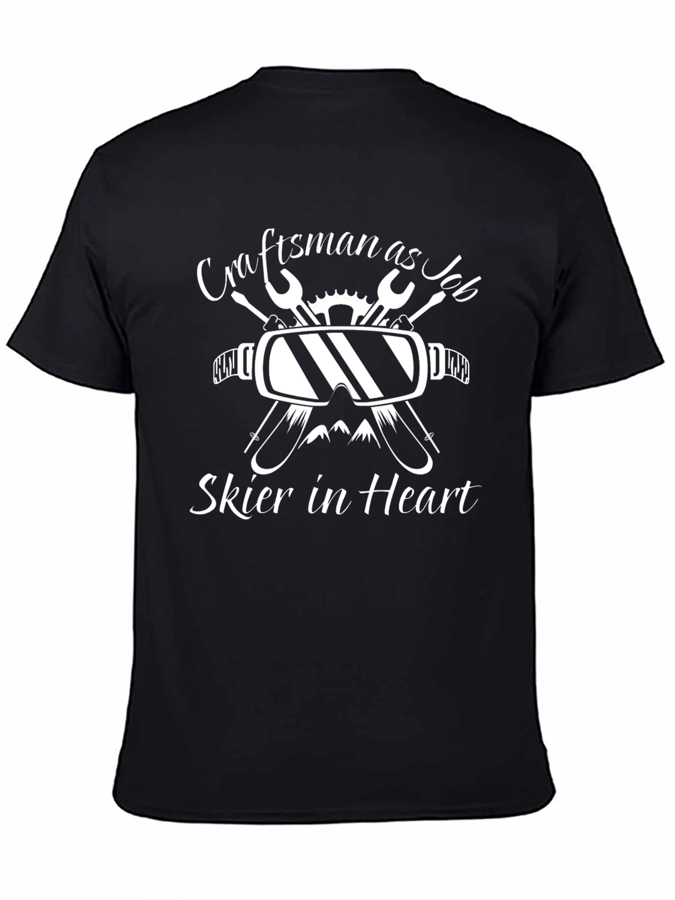 Craftsman Skier T-Shirt - Job & Heart Graphic Tee