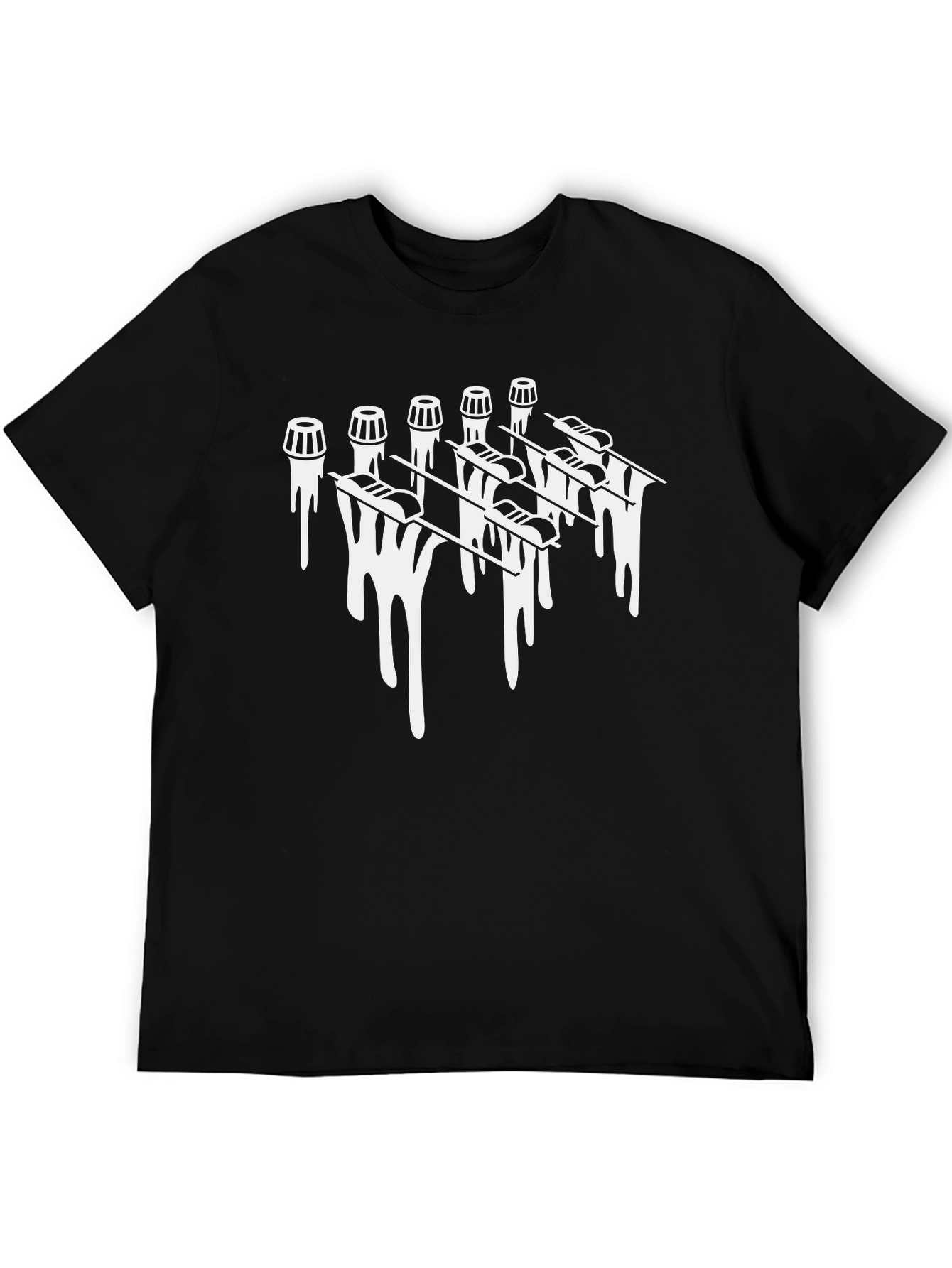 Modern Drip Graphic Black T-Shirt