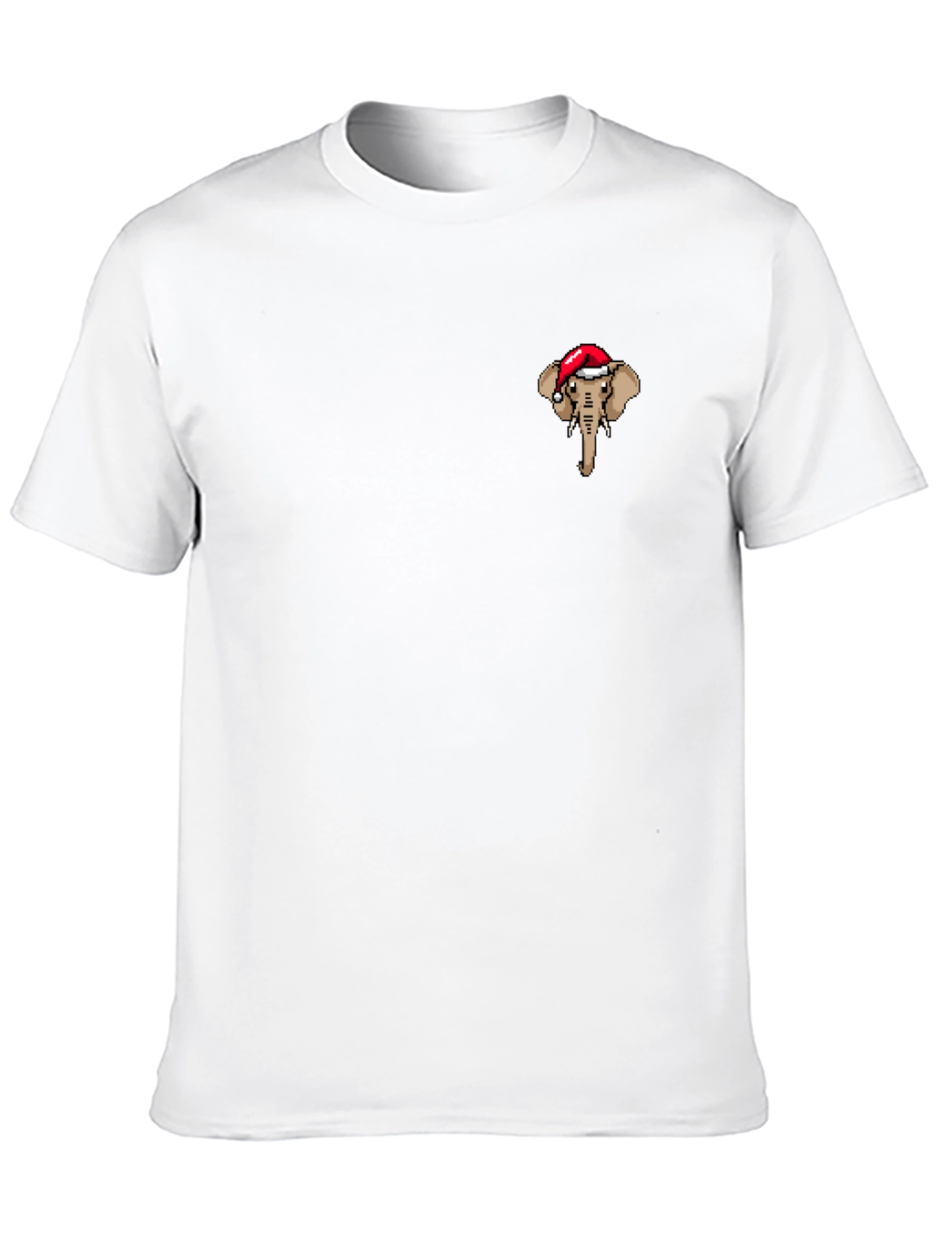 Christmas Elephant Black T-Shirt