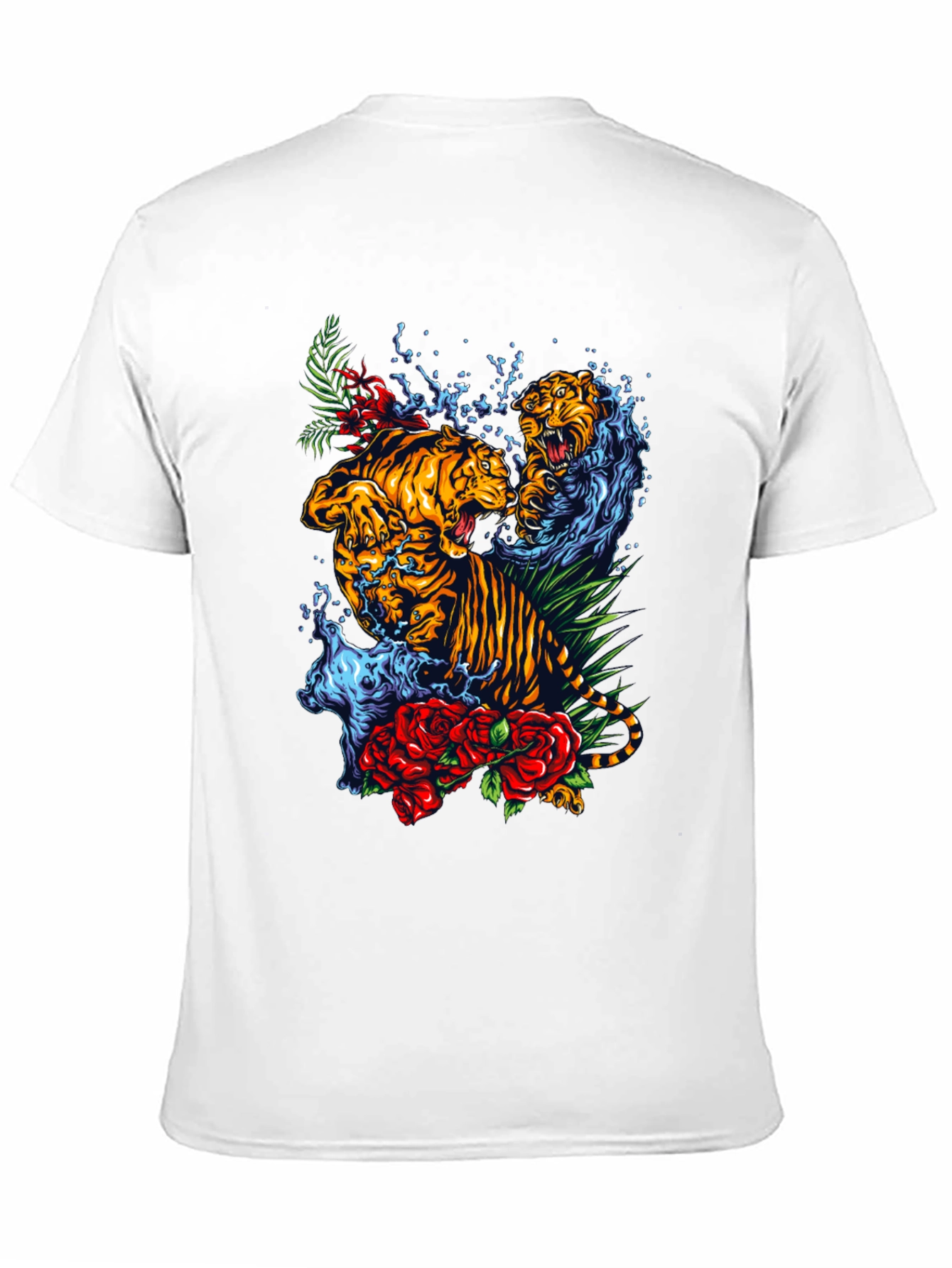 Tiger Splash Graphic T-Shirt - Bold Black Tee