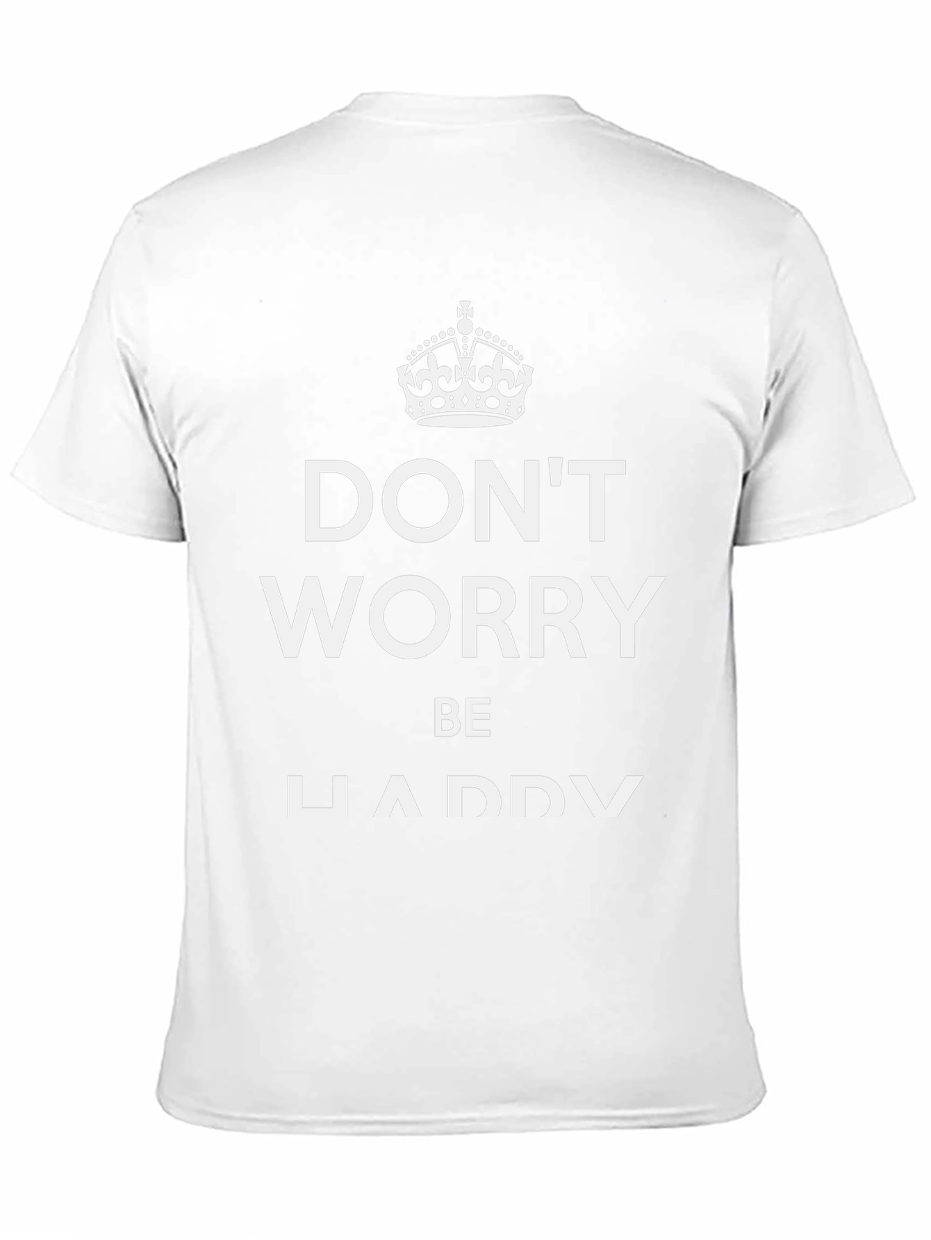 Dont Worry Be Happy Black Graphic T-Shirt