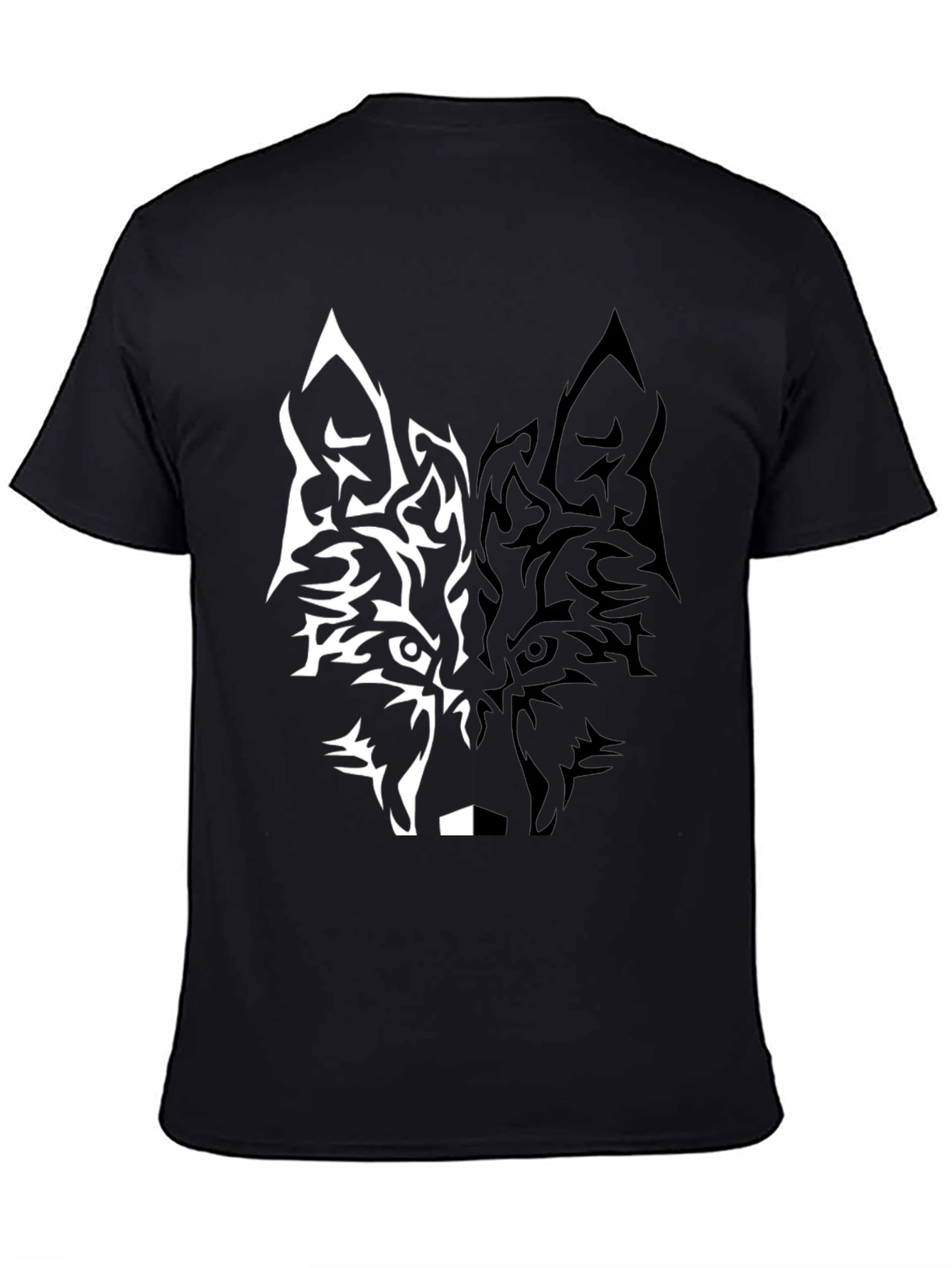 Wolf Graphic Tee - Black Short Sleeve T-Shirt