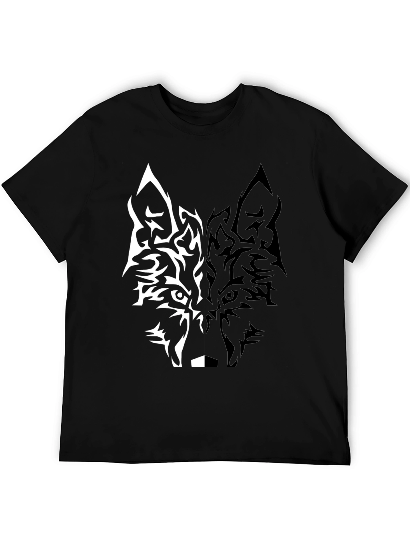 Wolf Graphic Tee - Black Short Sleeve T-Shirt