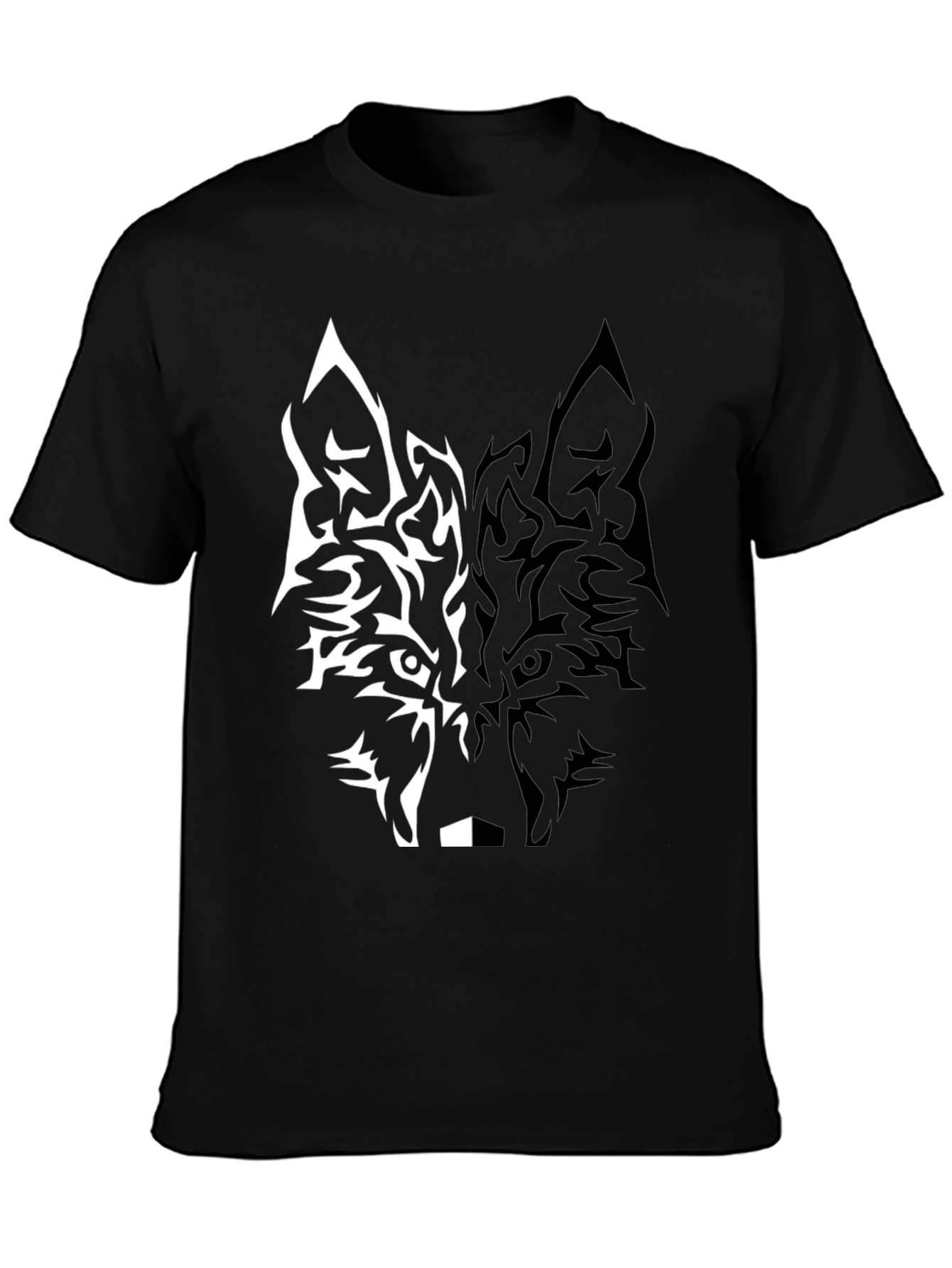 Wolf Graphic Tee - Black Short Sleeve T-Shirt