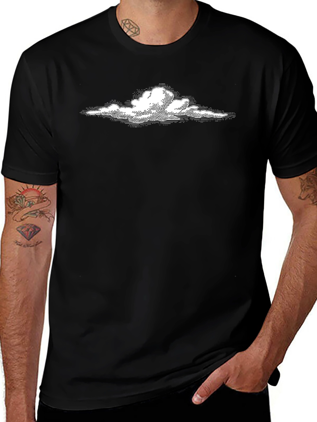 Cloud Graphic T-Shirt - Soft Cotton Blend
