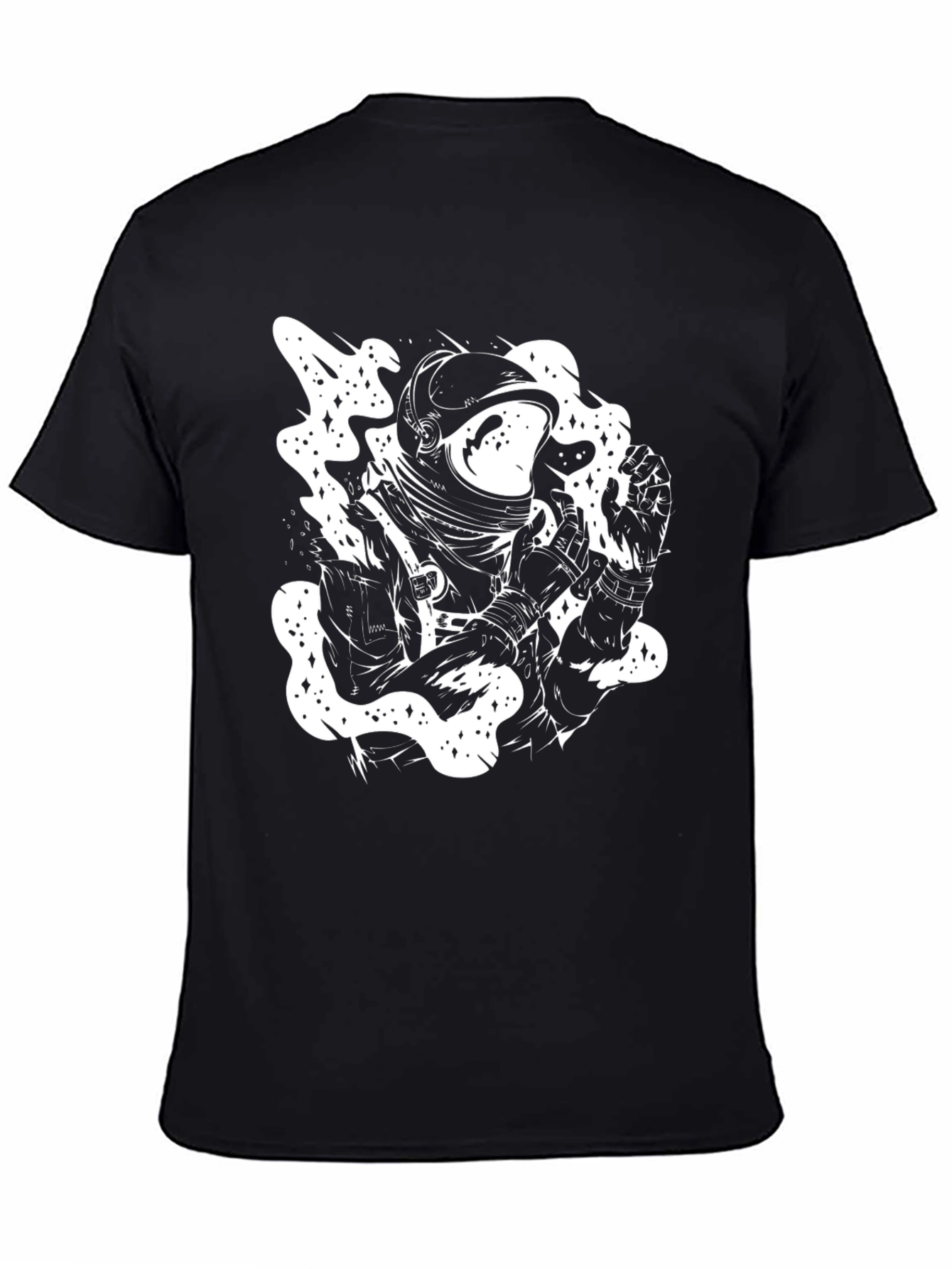 Astronaut Graphic Tee - Black Cotton T-Shirt