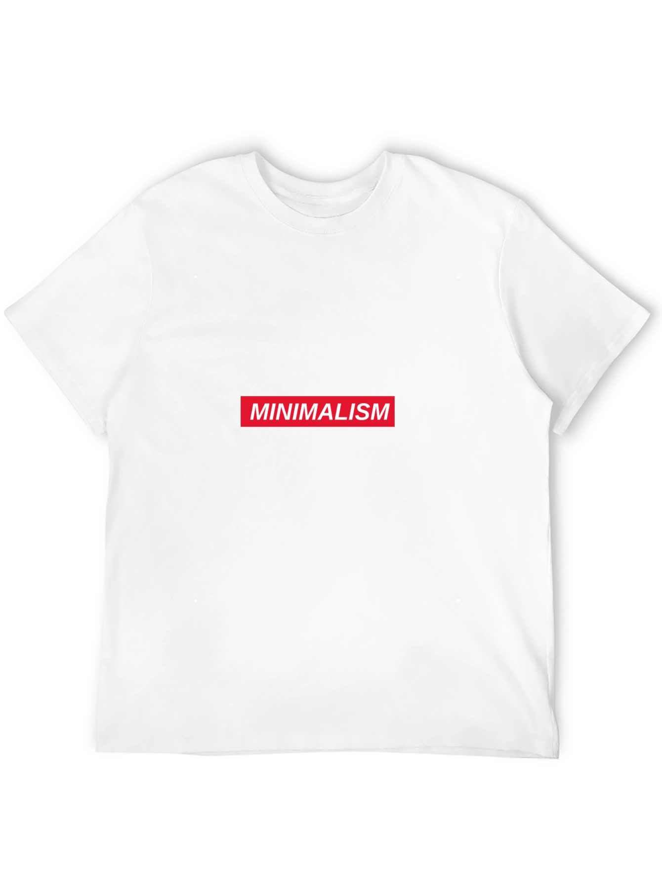 Minimalism Graphic Tee - Black Cotton Short Sleeve