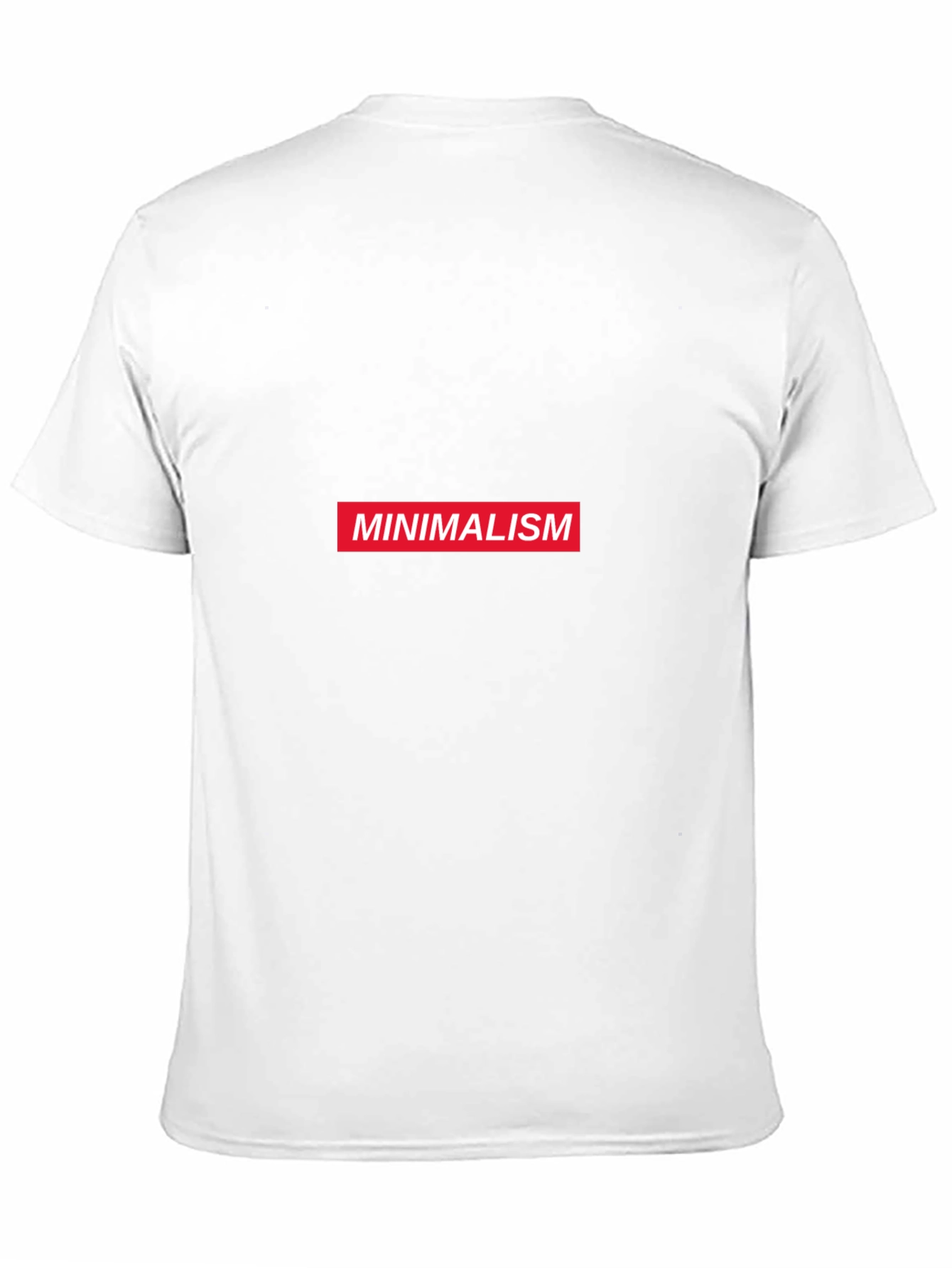 Minimalism Graphic Tee - Black Cotton Short Sleeve