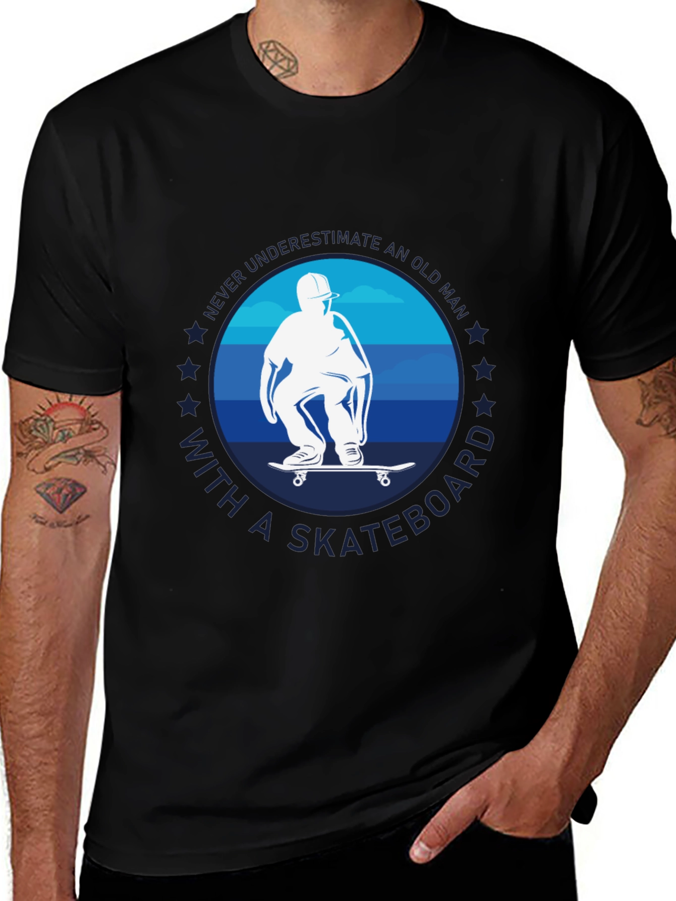 Old Man Skateboard T-Shirt