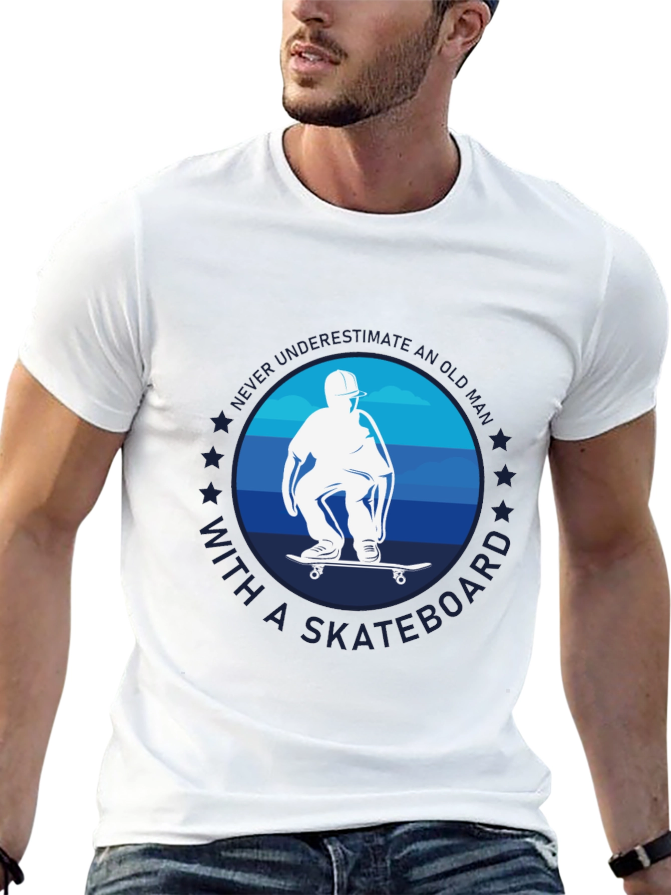 Old Man Skateboard T-Shirt