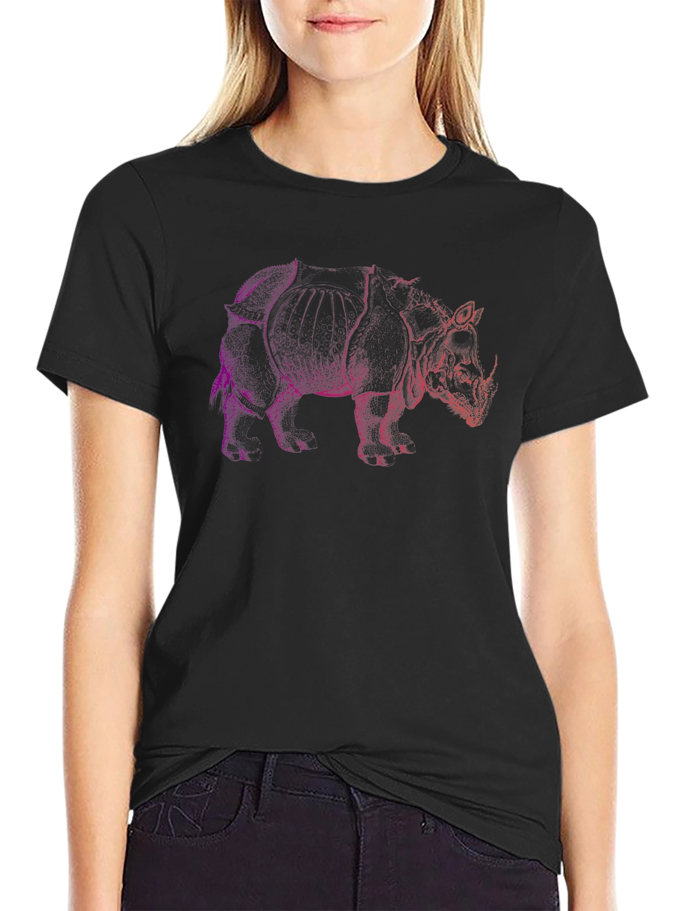 Rhinoceros Graphic Tee - Bold Animal Print Shirt