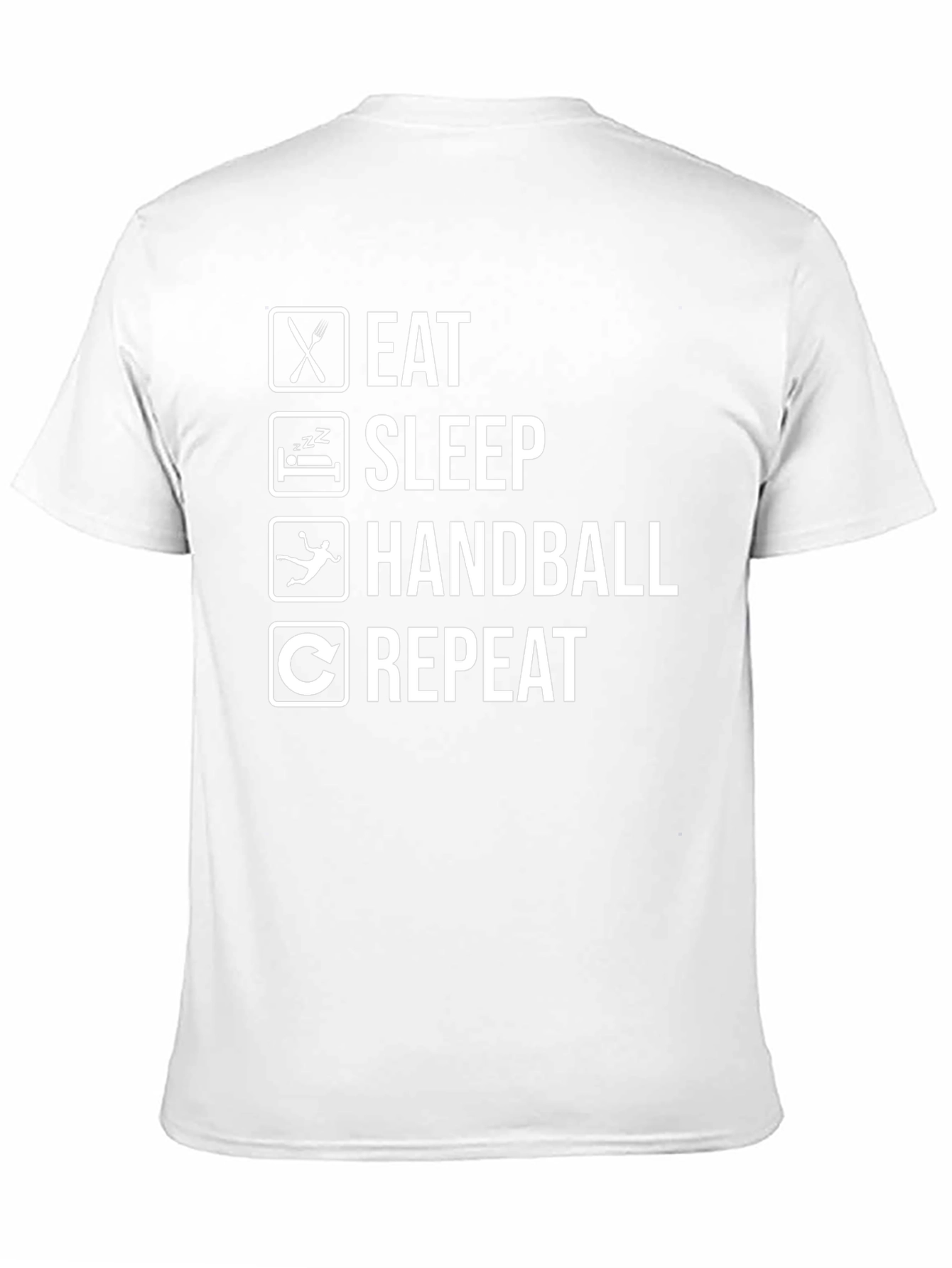 Eat Sleep Handball Repeat T-Shirt - Black