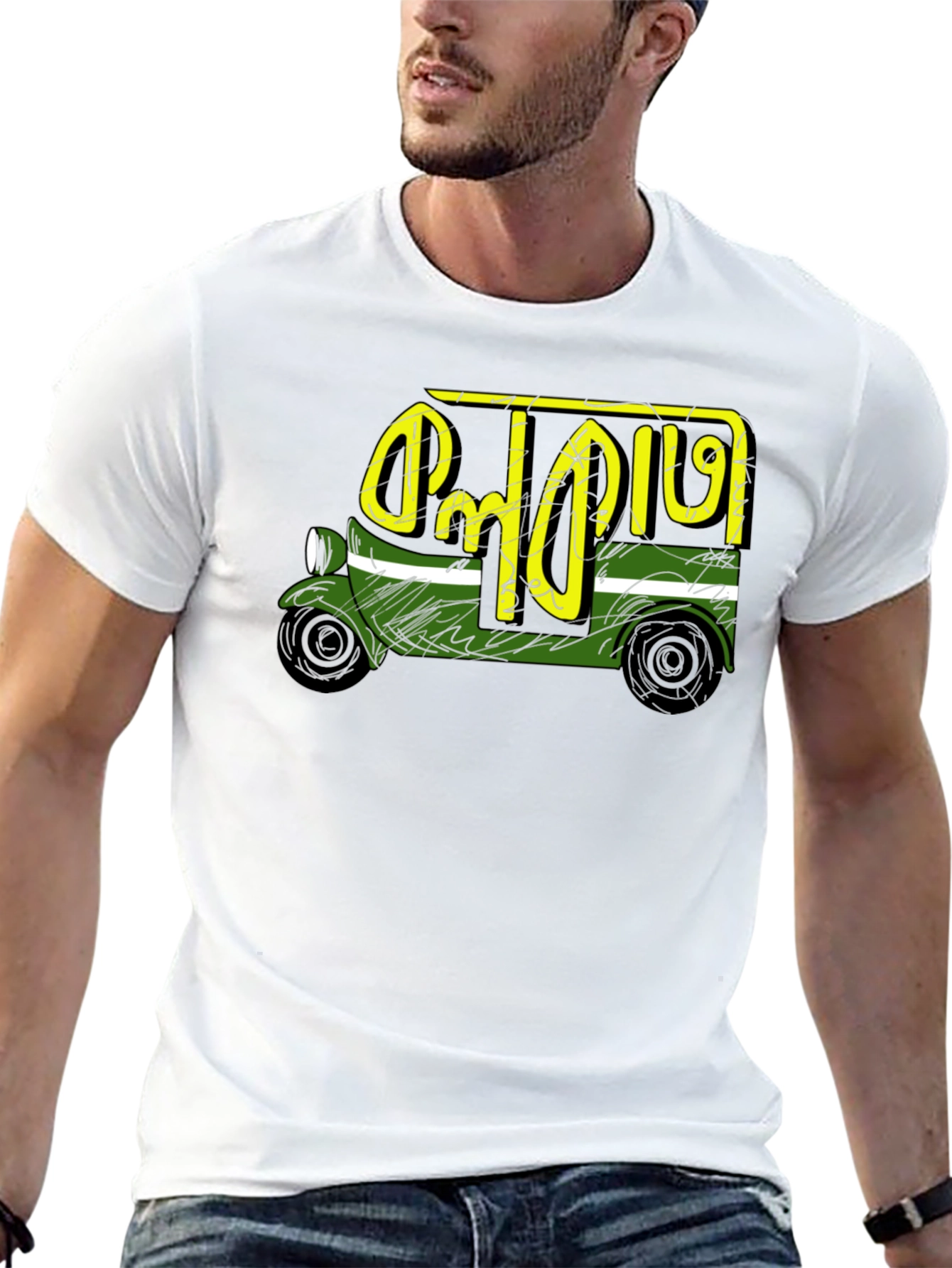 Cool Dhaka Rickshaw Art Tee