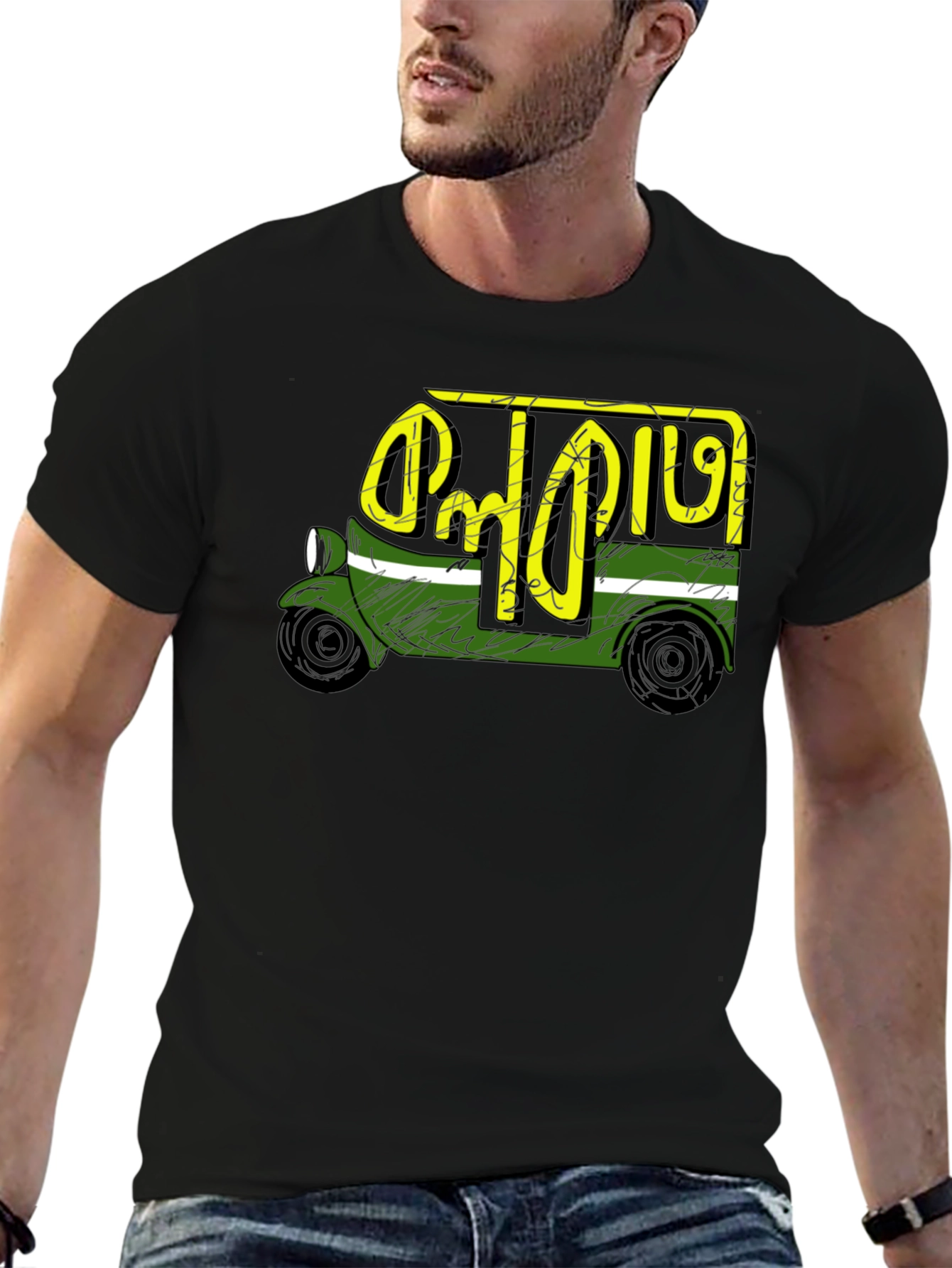 Cool Dhaka Rickshaw Art Tee