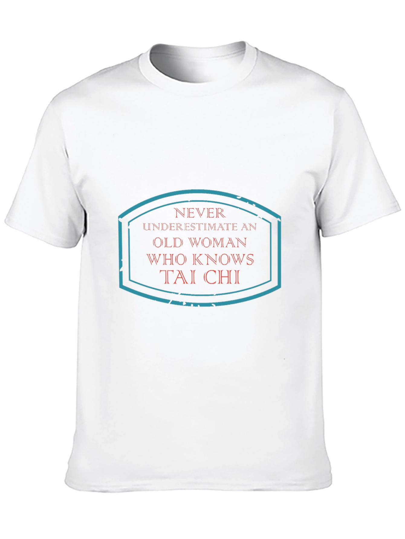 Tai Chi Old Woman Graphic T-Shirt - Black