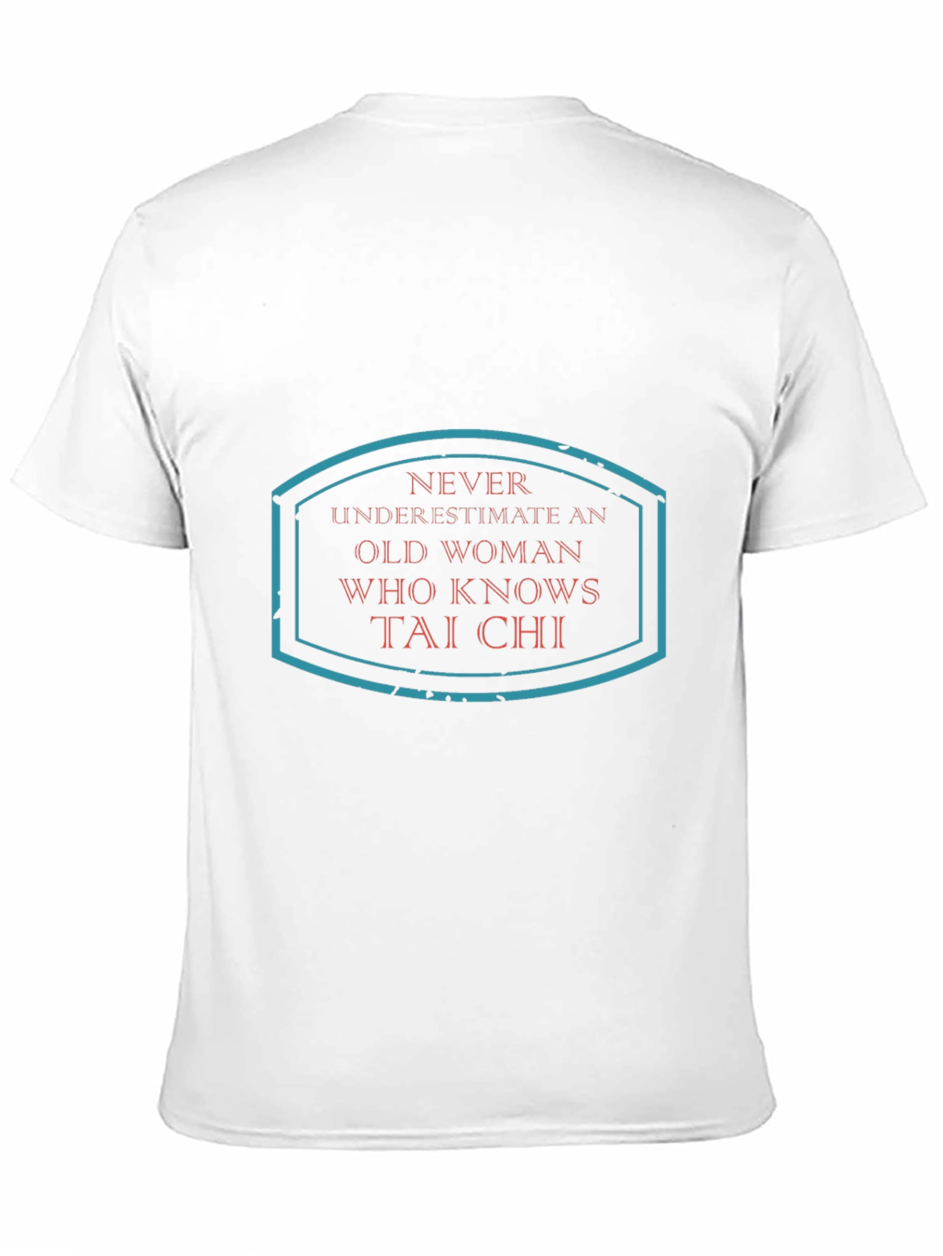 Tai Chi Old Woman Graphic T-Shirt - Black
