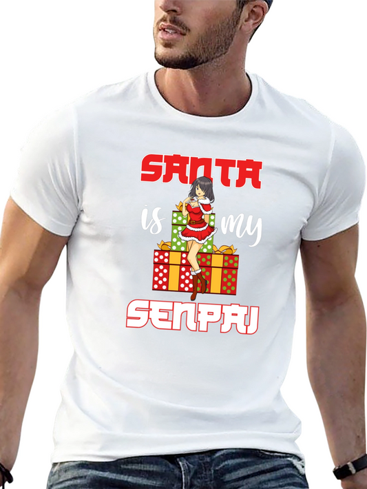 Anime Santa Senpai Graphic T-Shirt