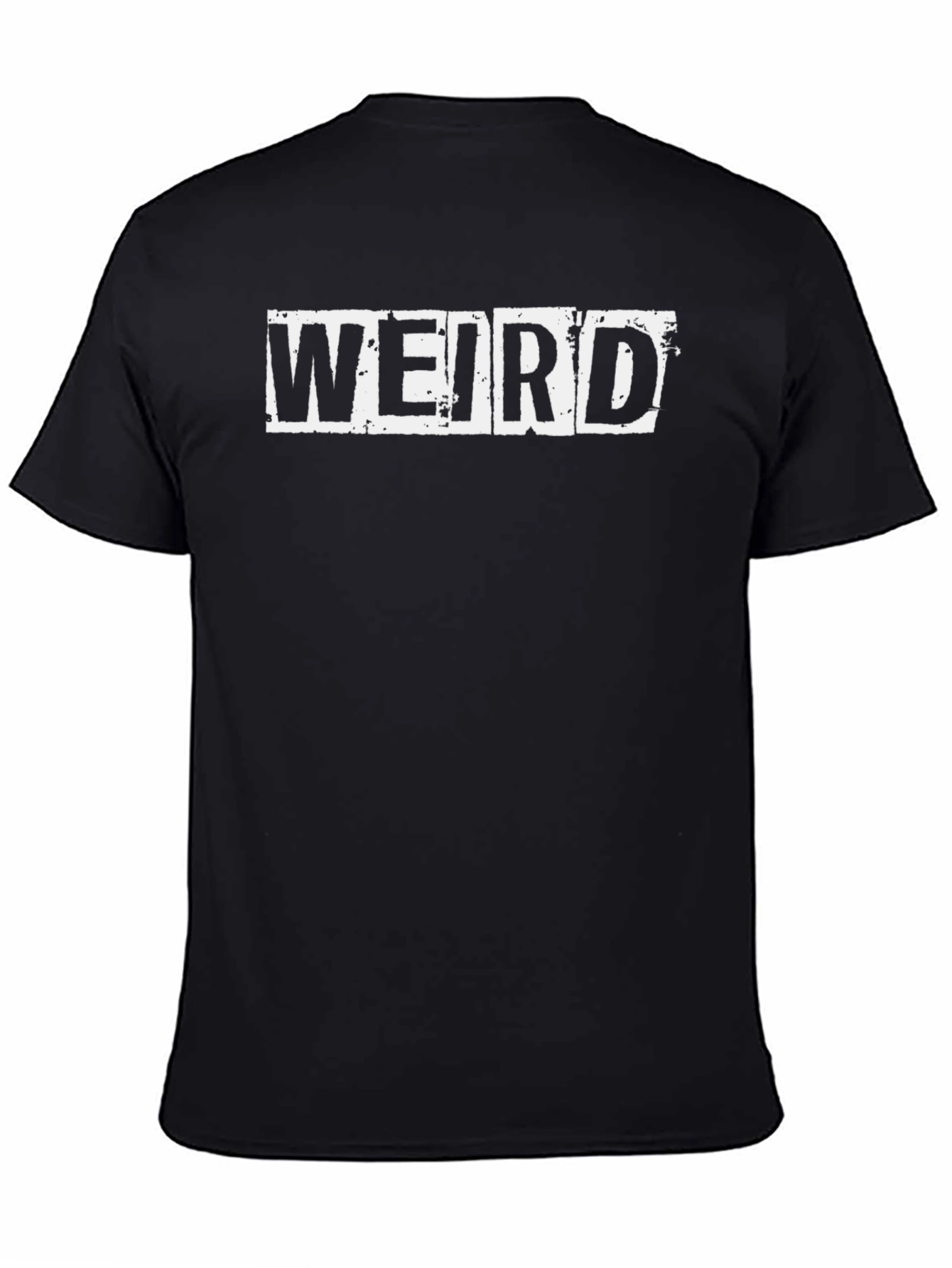 Weird Graphic Tee - Unisex Black Cotton T-Shirt