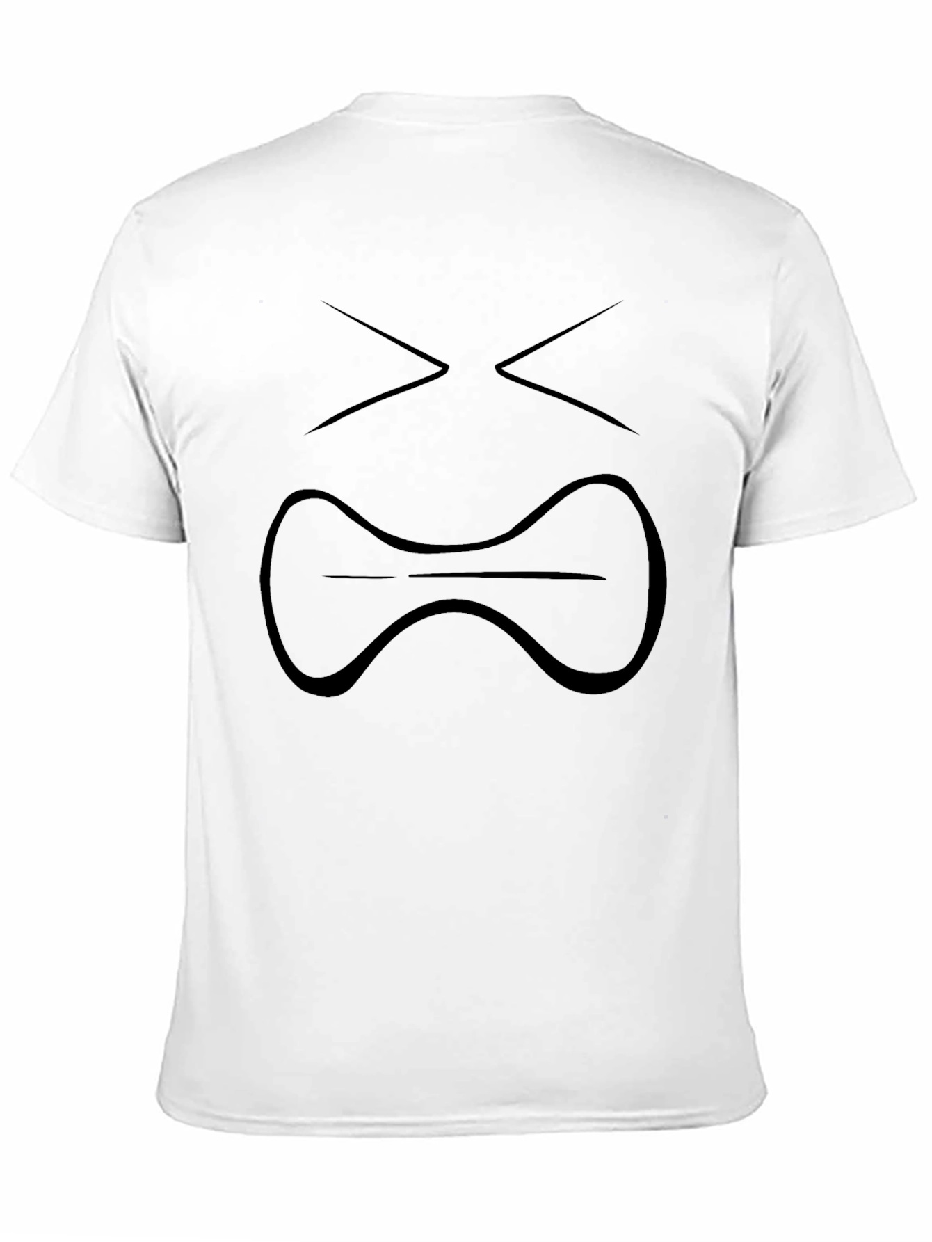 Black T-Shirt with Graphic Face Design